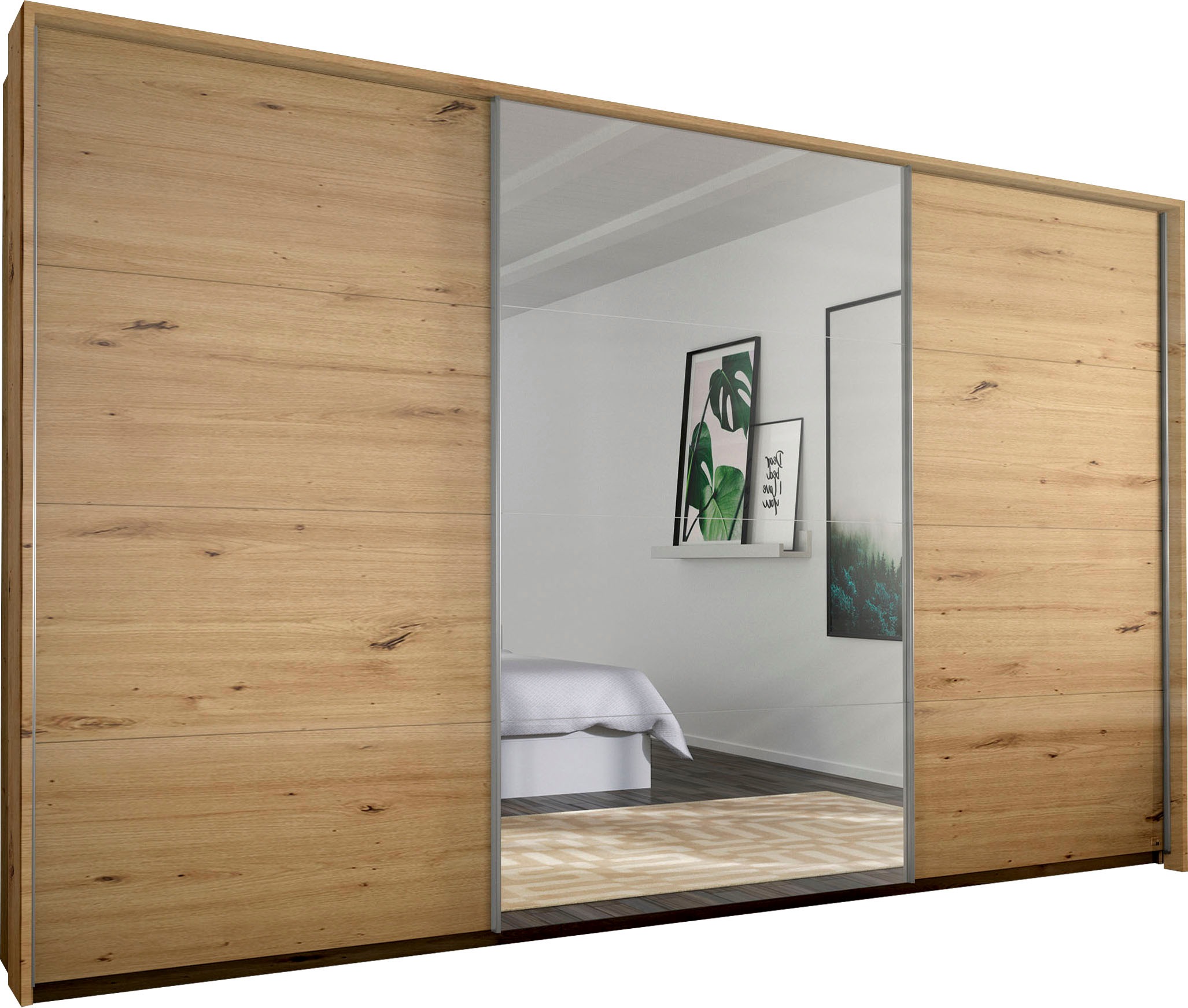 OTTO home Kleiderschrank "Kleiderschrank Schrank Garderobe Wäscheschrank TOMA mit Passepartout" Breiten 211/278/323/368 cm, Höhen 214/233 cm inkl. Passepartout, inkl. Regaleinsatz sowie zusätzlichen Einlegeböden MADE IN GERMANY