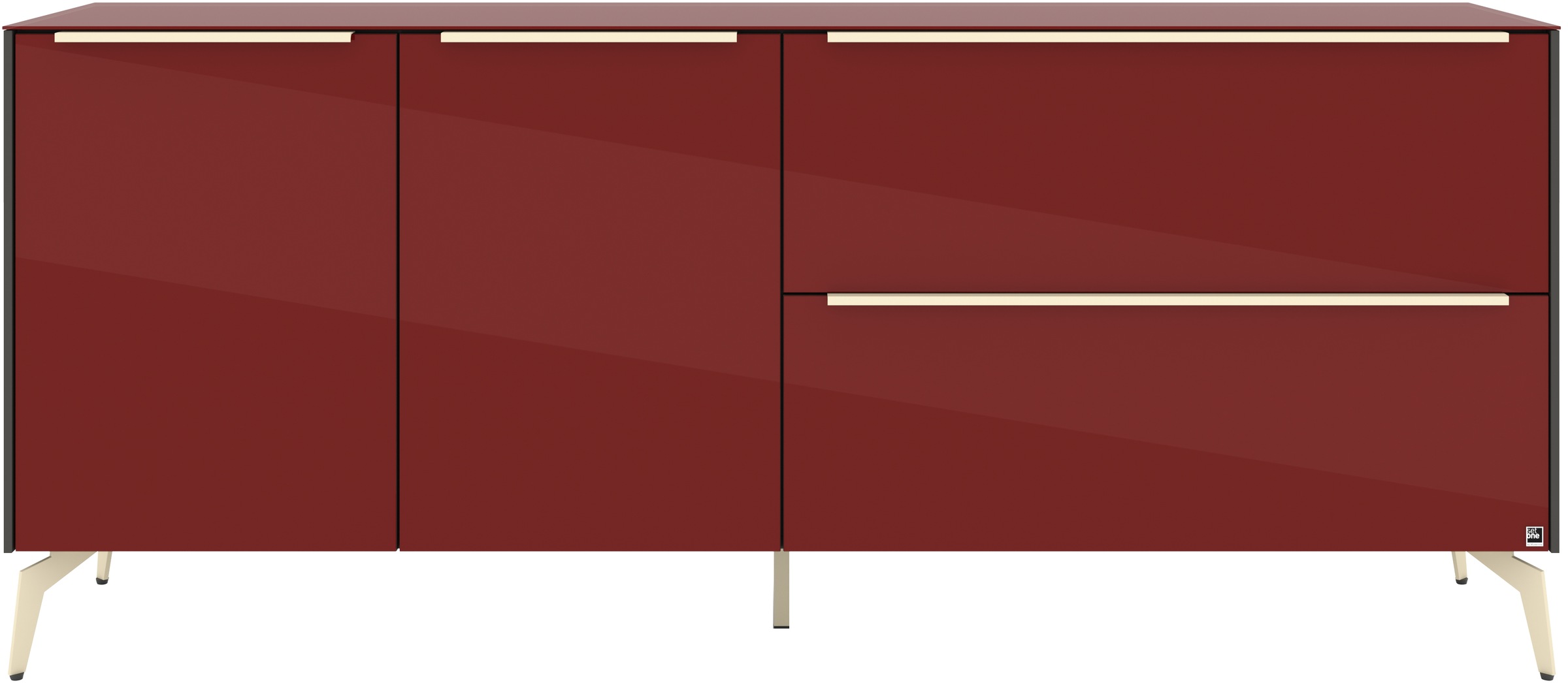 set one by Musterring Lowboard »Reno« 1 Stk. tlg. Mit Winkelfuß in diversen Farben, 78 cm Höhe & Farbauswahl