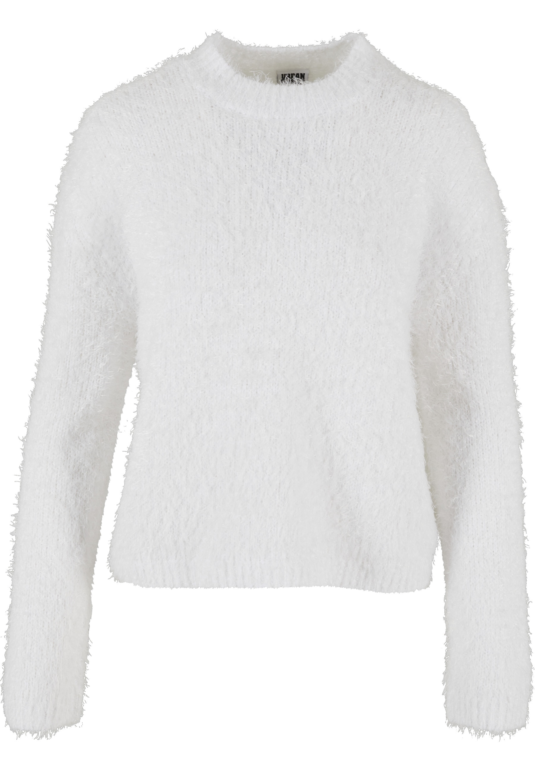 URBAN CLASSICS Rundhalspullover "Urban Classics Damen Ladies Feather Mock Neck Sweater" 1 Stk.