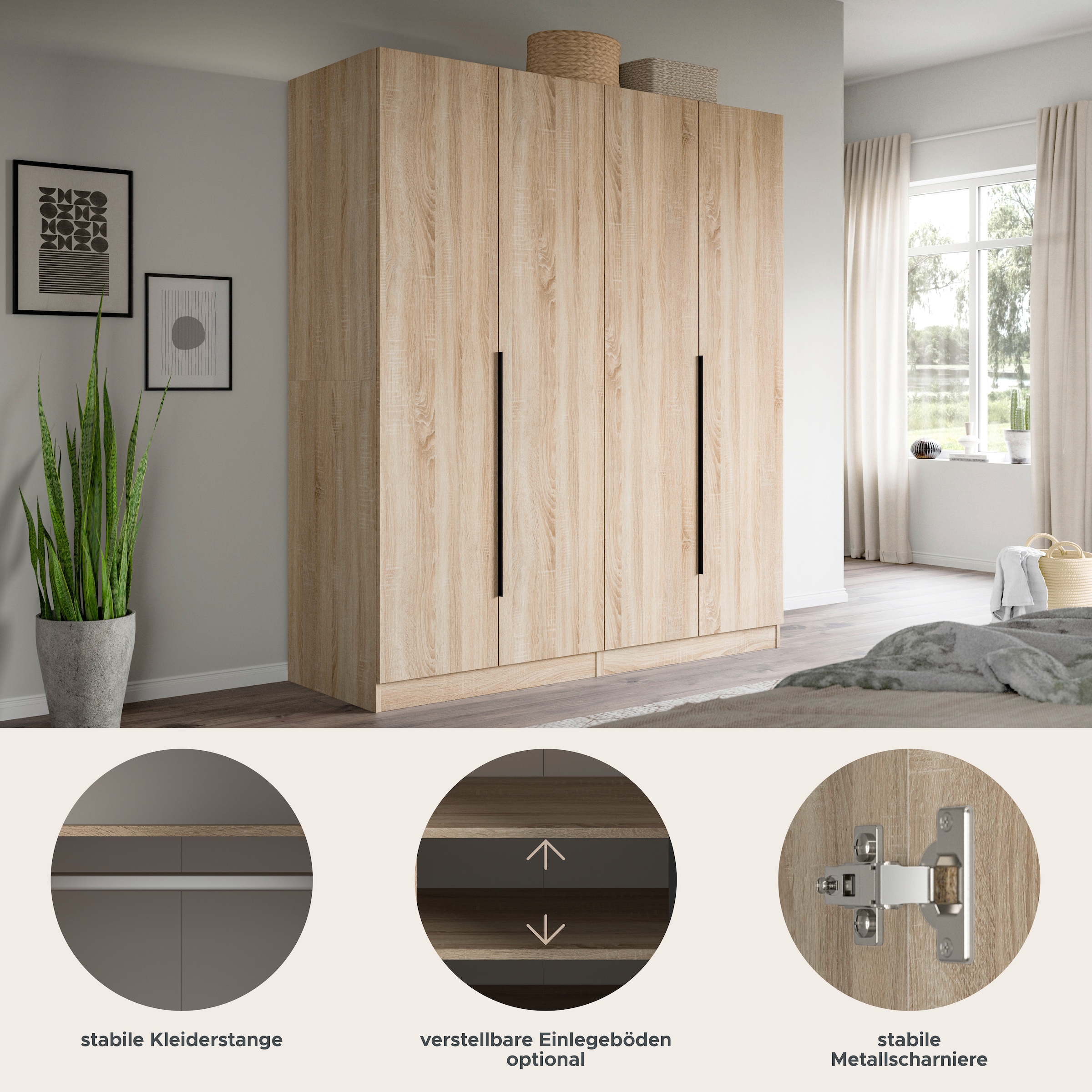 Home affaire Schrank-Set »Skarde moderner Kleiderschrank Schlafzimmerschrank« wähle deine beste Schrank Kombination, 1 Stk. tlg.