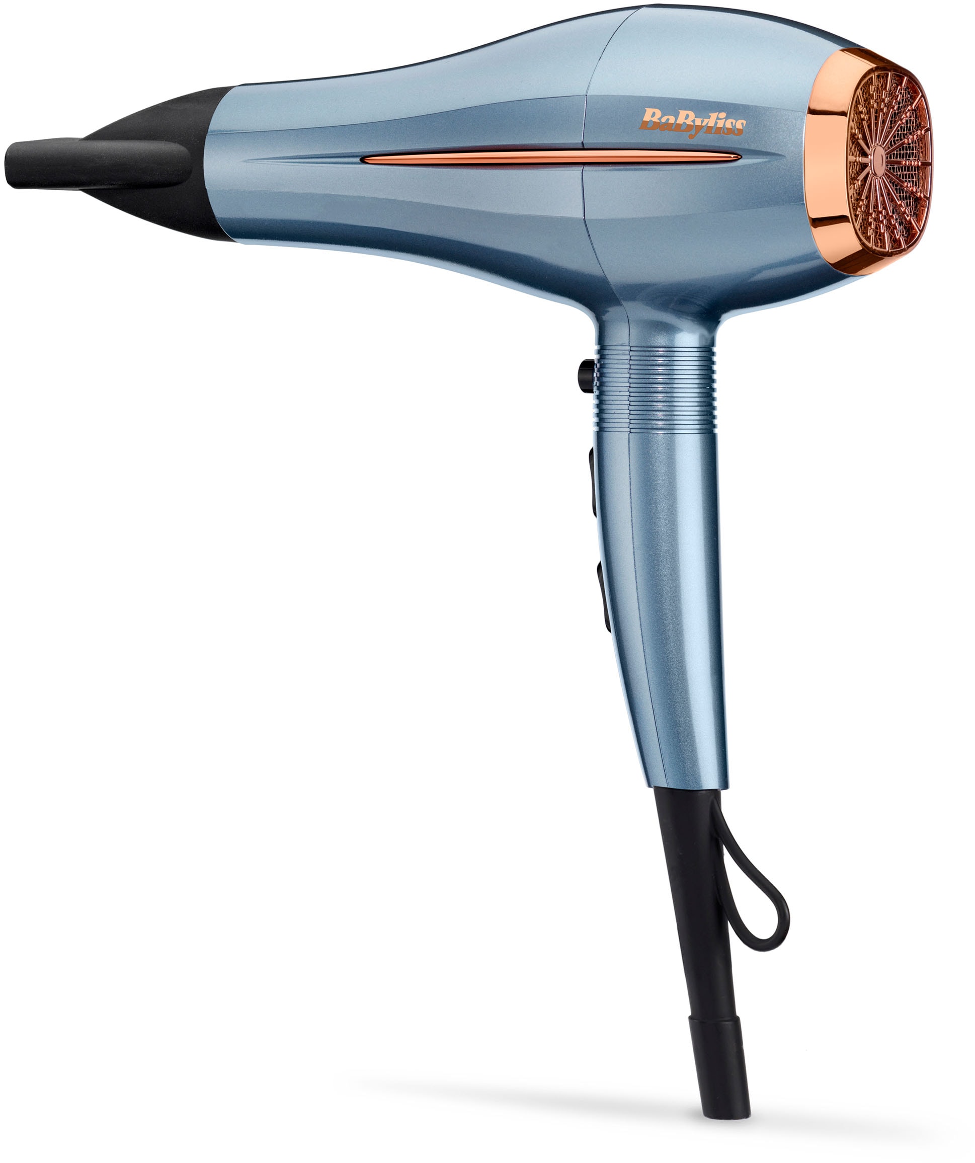 BaByliss Haartrockner "BaByliss Denim Luxe Haartrockner mit Ionen-Technologie, D251PE" 2.200 W Föhn mit Aufsatz, HTDC-Motor, 2200W, Keramik-Technologie