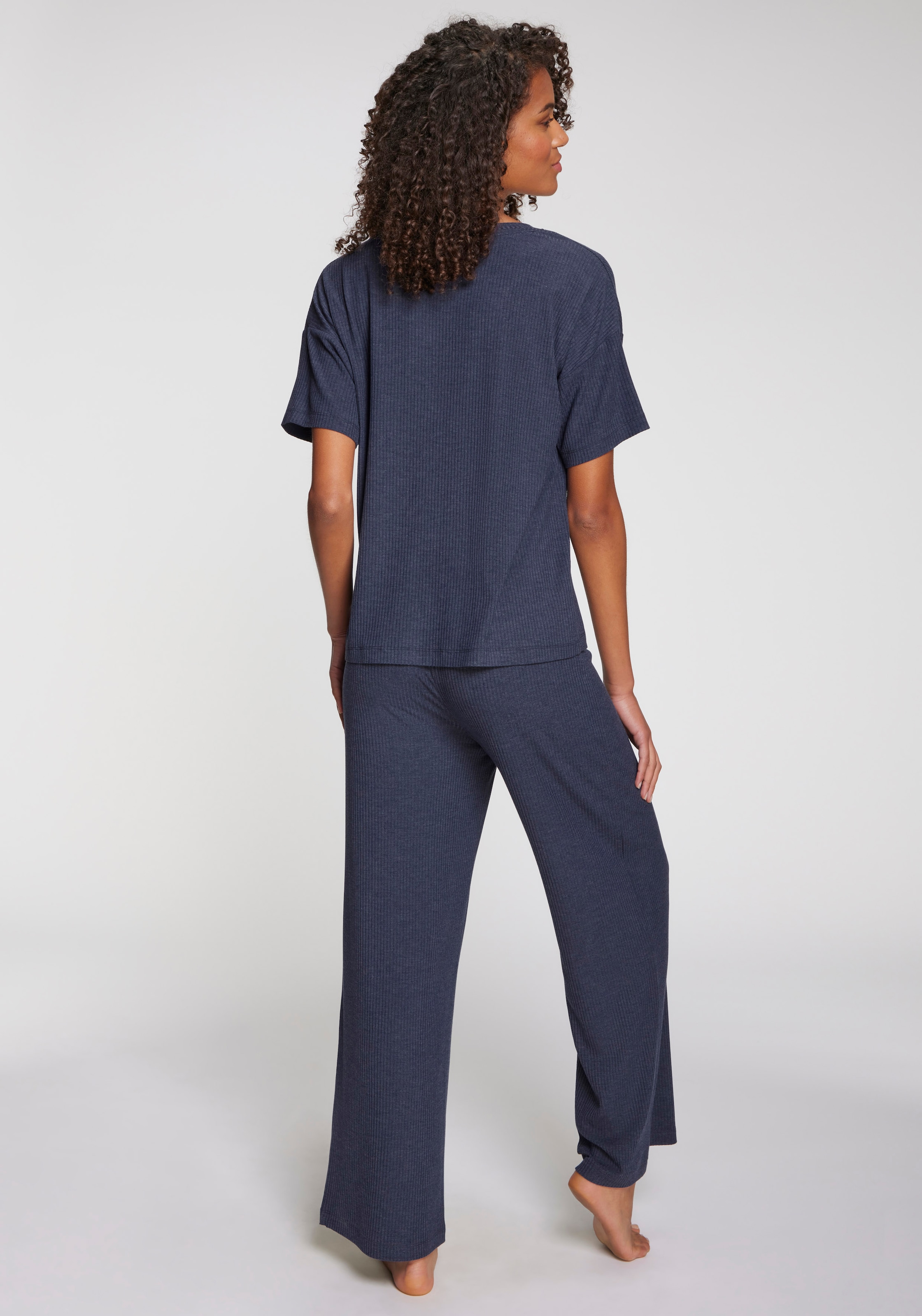 s.Oliver Pyjamahose, Aus weicher Rippqualität