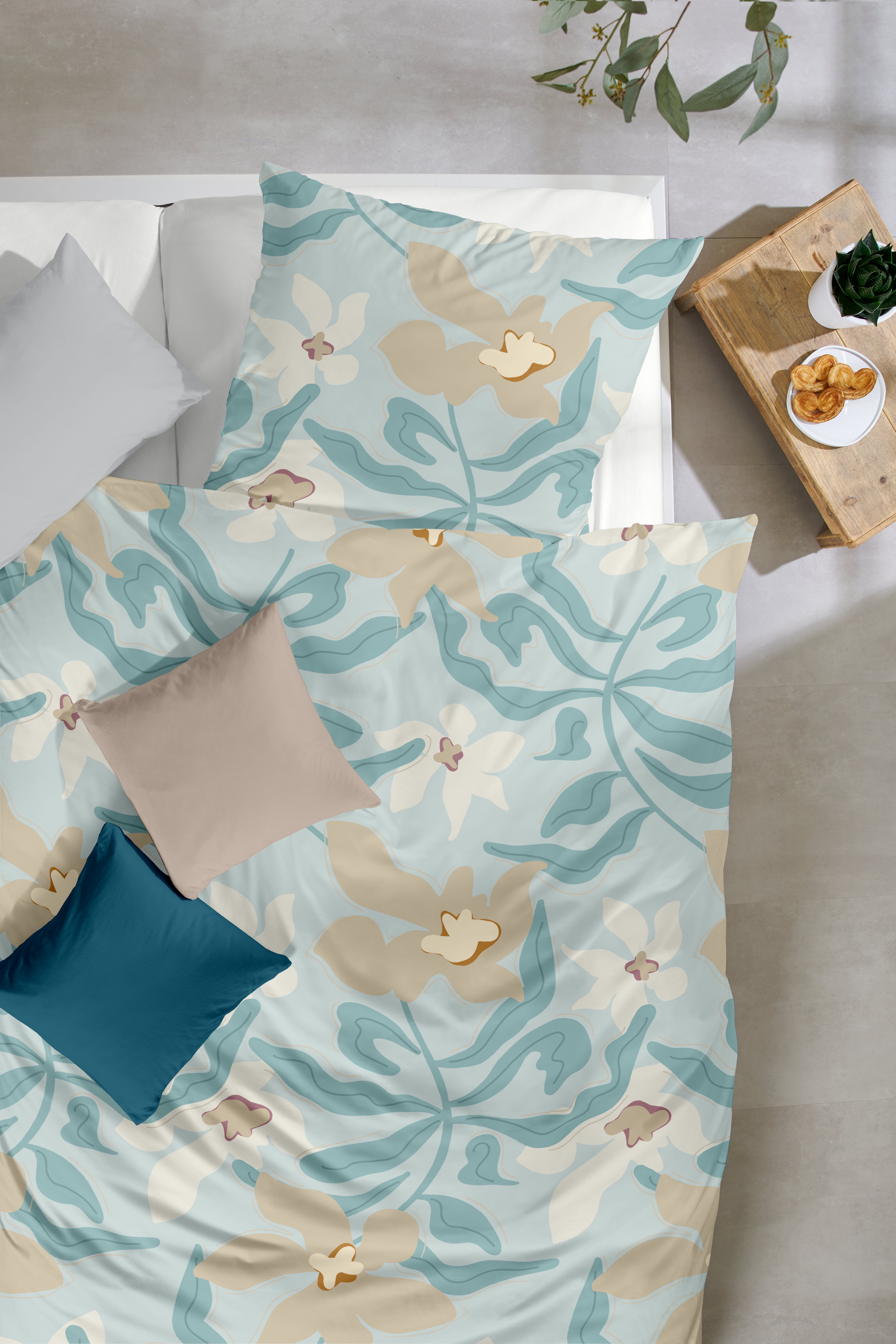 Thumbnail - Primera Bettwäsche "Biber-Bettwäsche Matisse" 2 Stk. mit verspieltem Blumenmuster