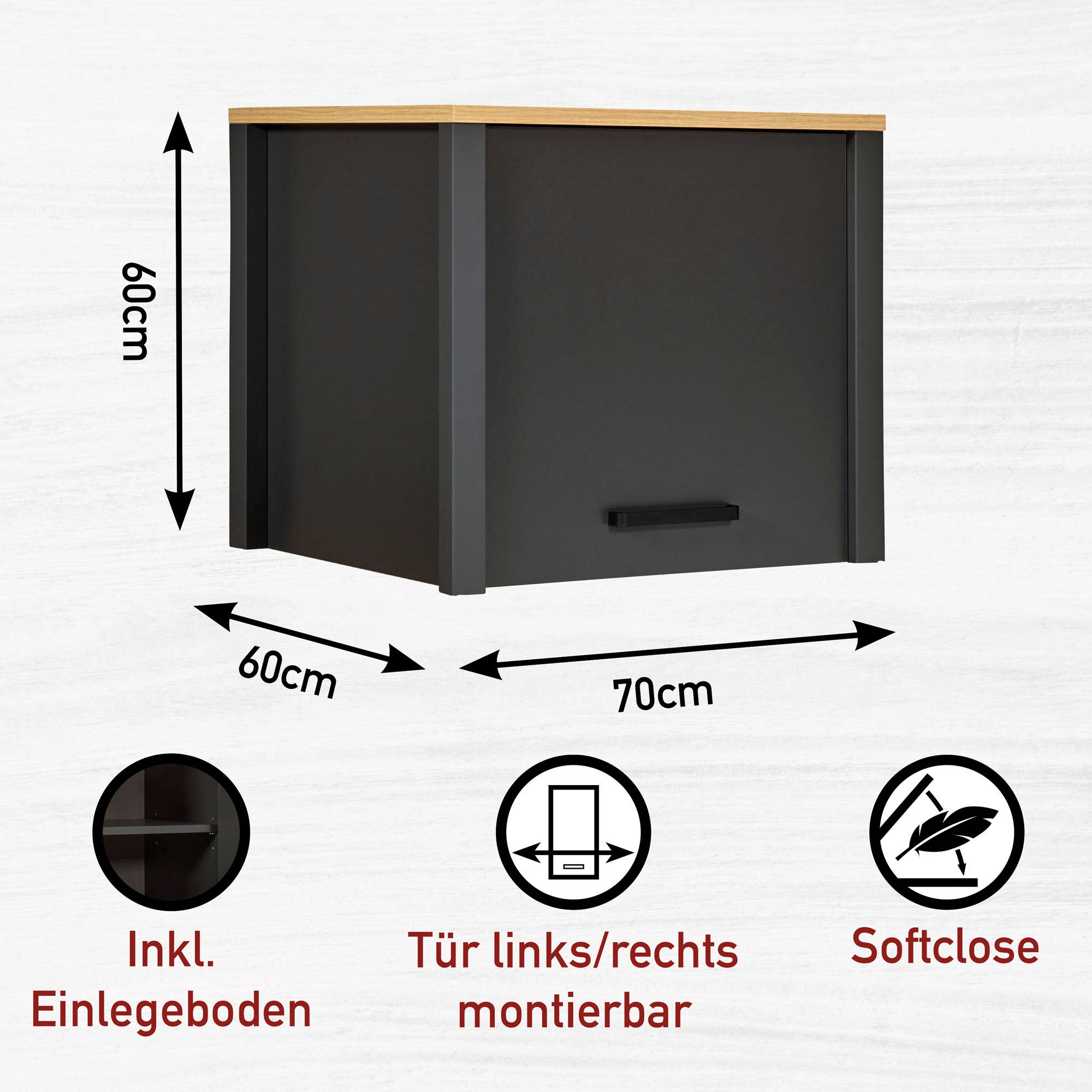 Inter Link Küchenzeile »Carbona, Einbauküche, Küchenblock, Küchenmodul, Kompaktküche« Ohne E-Geräte für Spülmaschine Kochfeld Backofen Kühlschrank B: 430 cm