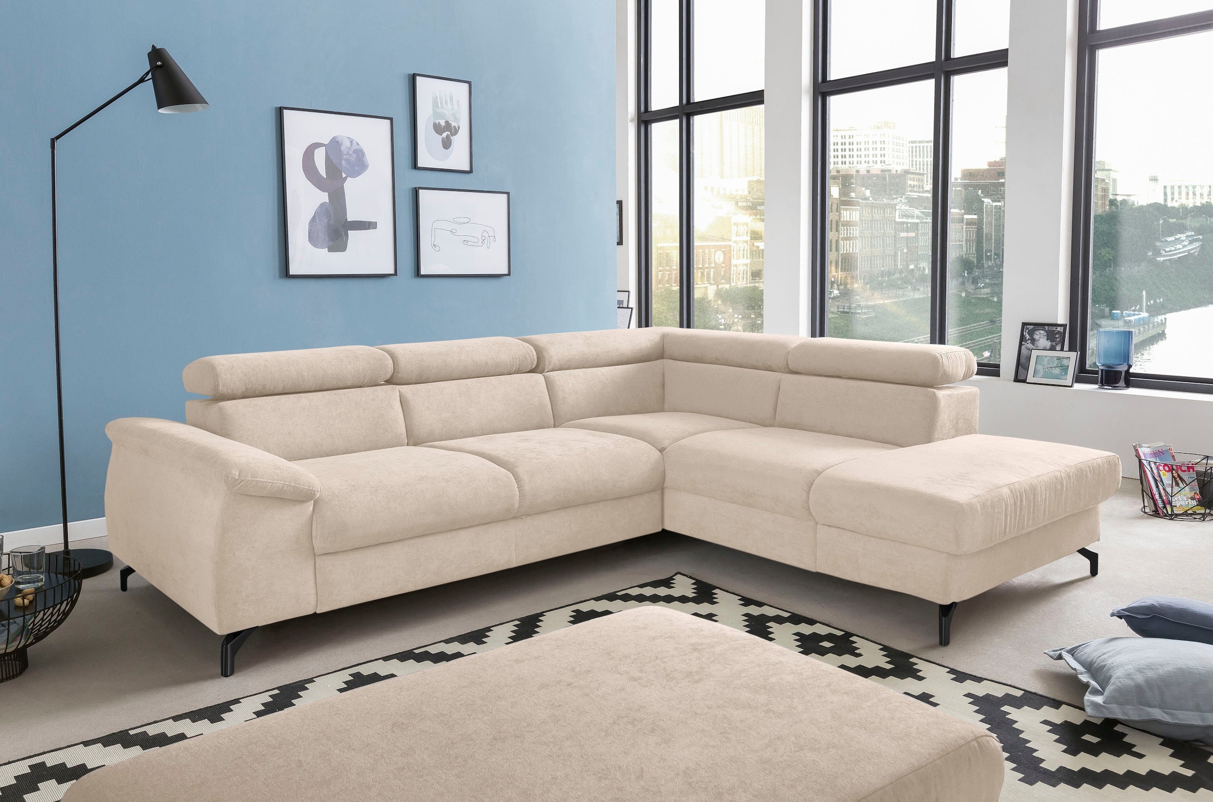 COTTA Polstergarnitur "Komaris L-Form", (Set), Set bestehend aus: Ecksofa m günstig online kaufen