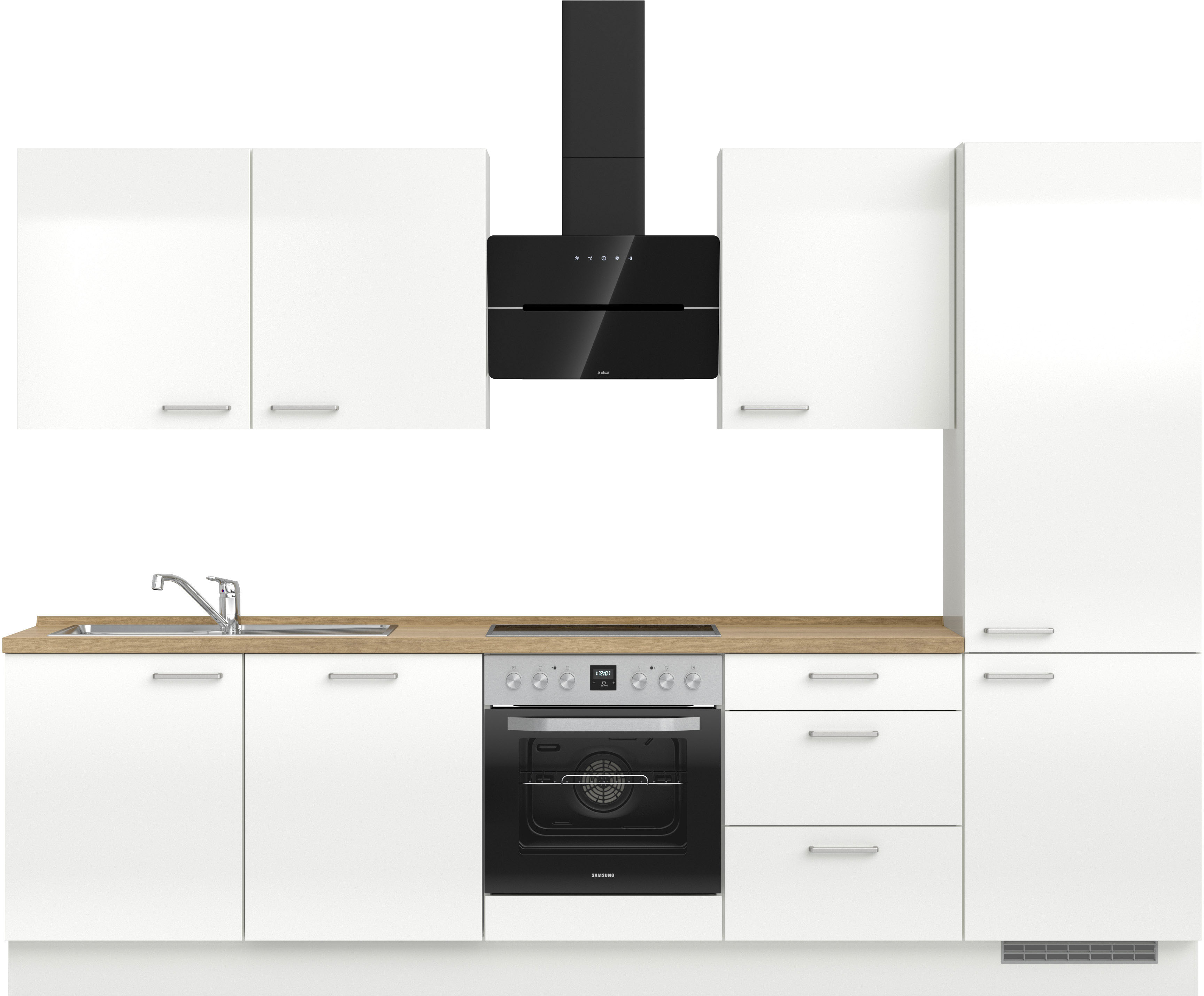 nobilia ""Flash II", NEU: individuell anpassbar mit gratis Profi-Beratung" vormontiert, Breite 300 cm, Ausrichtung wählbar, wahlw. mit E-Geräten
