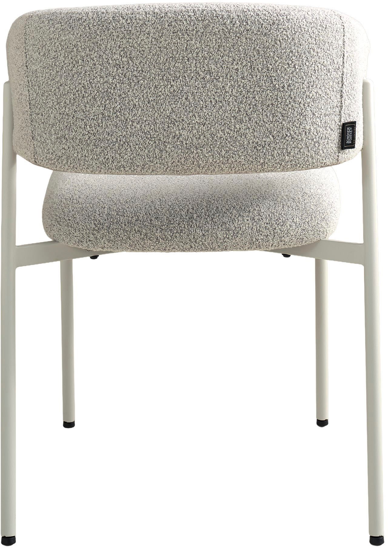 SCHÖNER WOHNEN-Kollektion Esszimmerstuhl »OSLO« (Set) 2 Stk.Bezug Bouclé, Untergestell Metall pulverbeschichtet