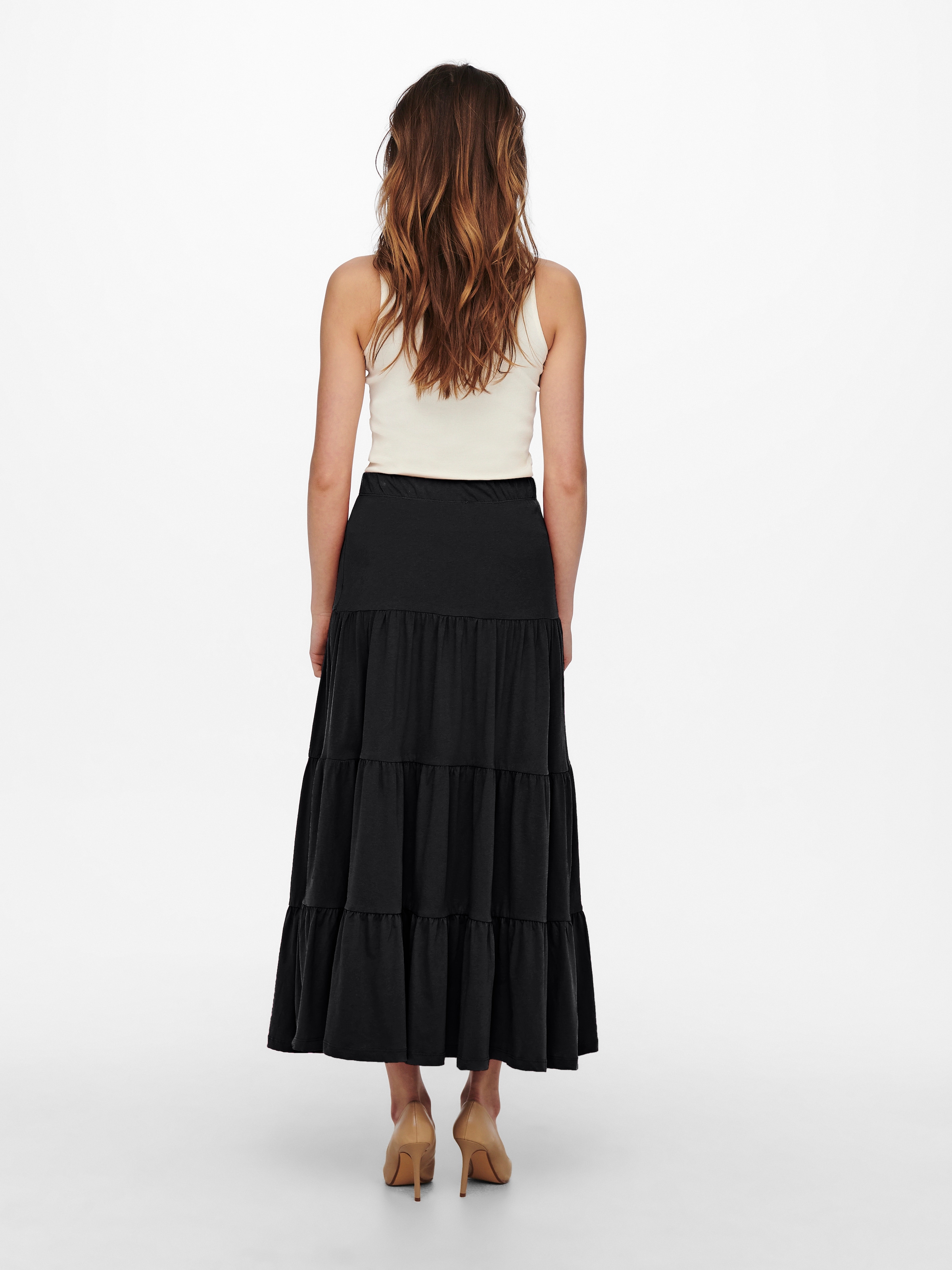 ONLY Maxirock »ONLMAY MAXI SKIRT« Baumwolle, mit Volant