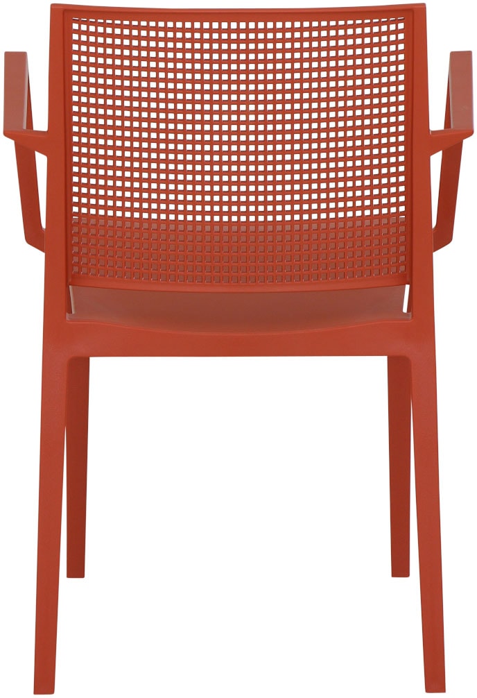 Siena Garden Gartensessel »Square 2er Set Stapelsessel brick« Set, 2 Stk. tlg. Gestell, Polypropylen/Glasfaser