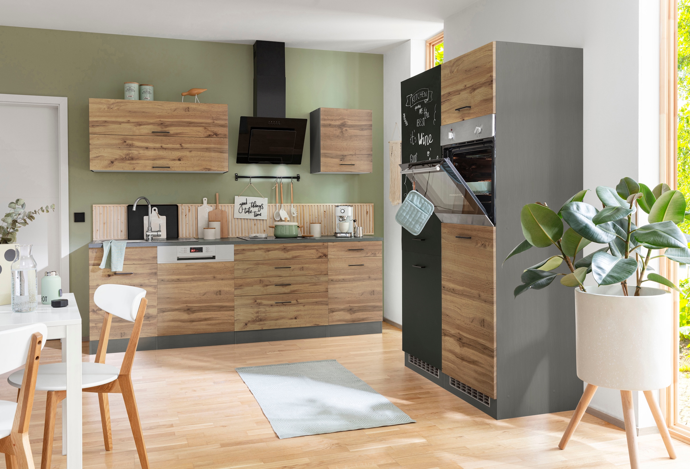 KOCHSTATION Küchenzeile »KS-Trier«, mit E-Geräten, Breite 360 cm