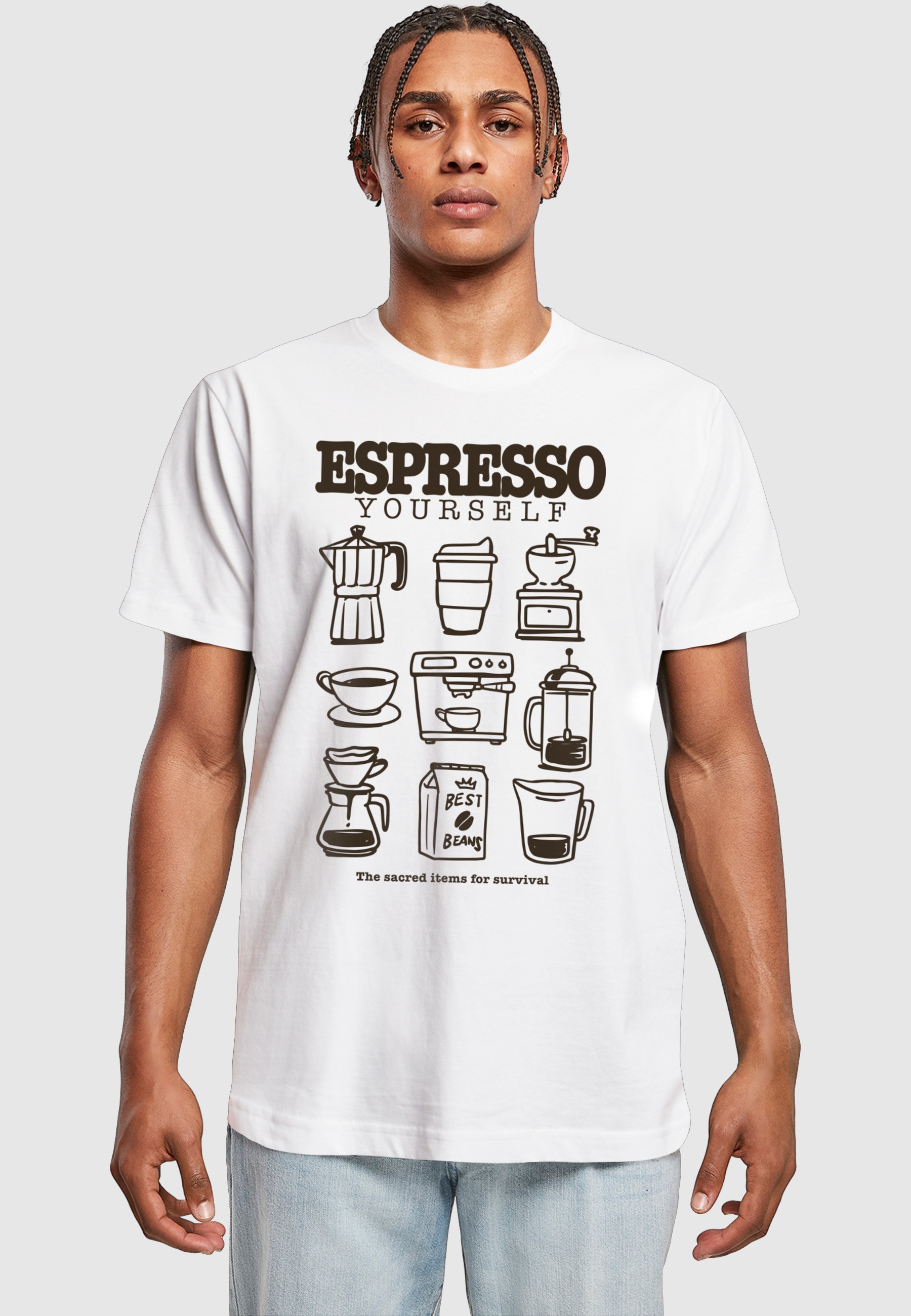MisterTee T-Shirt »MisterTee Espresso Yourself Coffee Tee« 1 Stk.