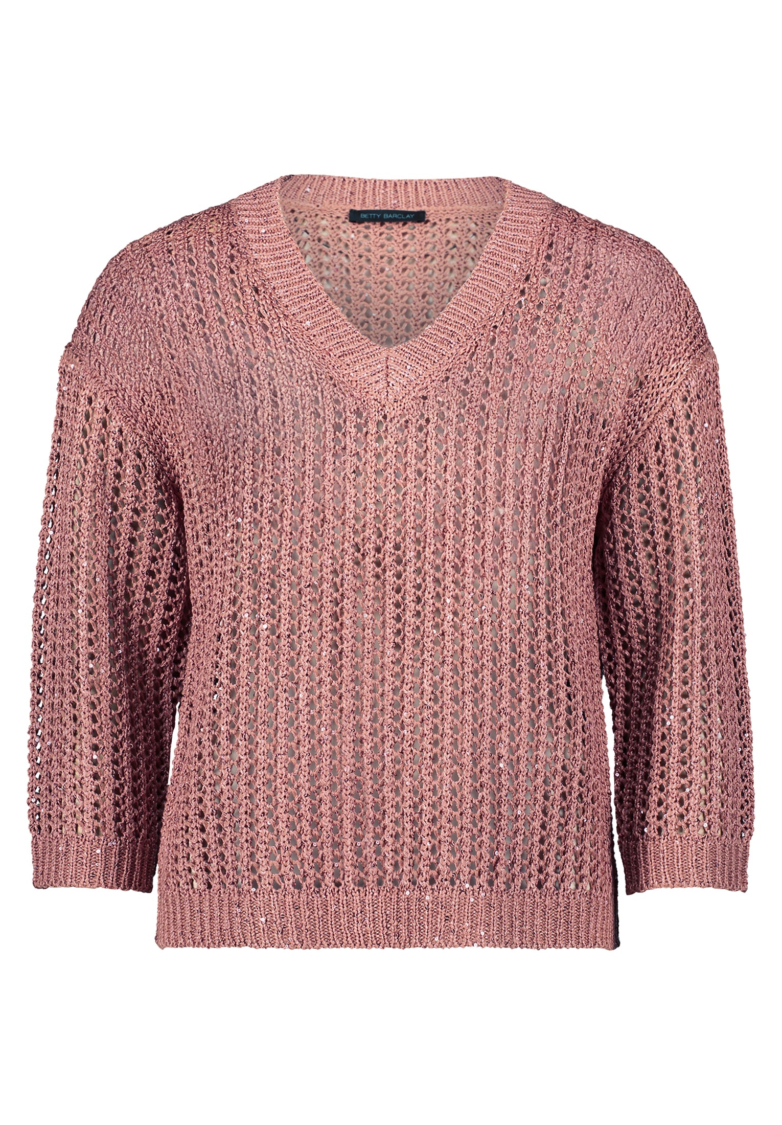 Betty Barclay Strickpullover »Betty Barclay Damen Lochstrick-Pullover mit Pailletten«, (1 tlg.), Glitzer