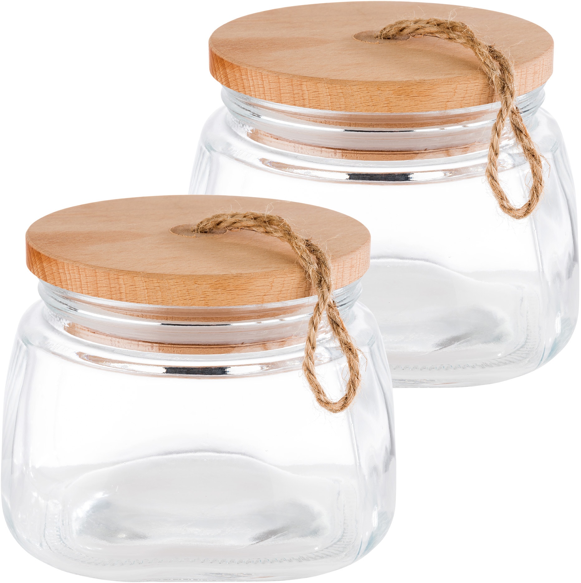 APS Vorratsglas »Woody«, (2 tlg.), mit Holzdeckel, 1 Liter