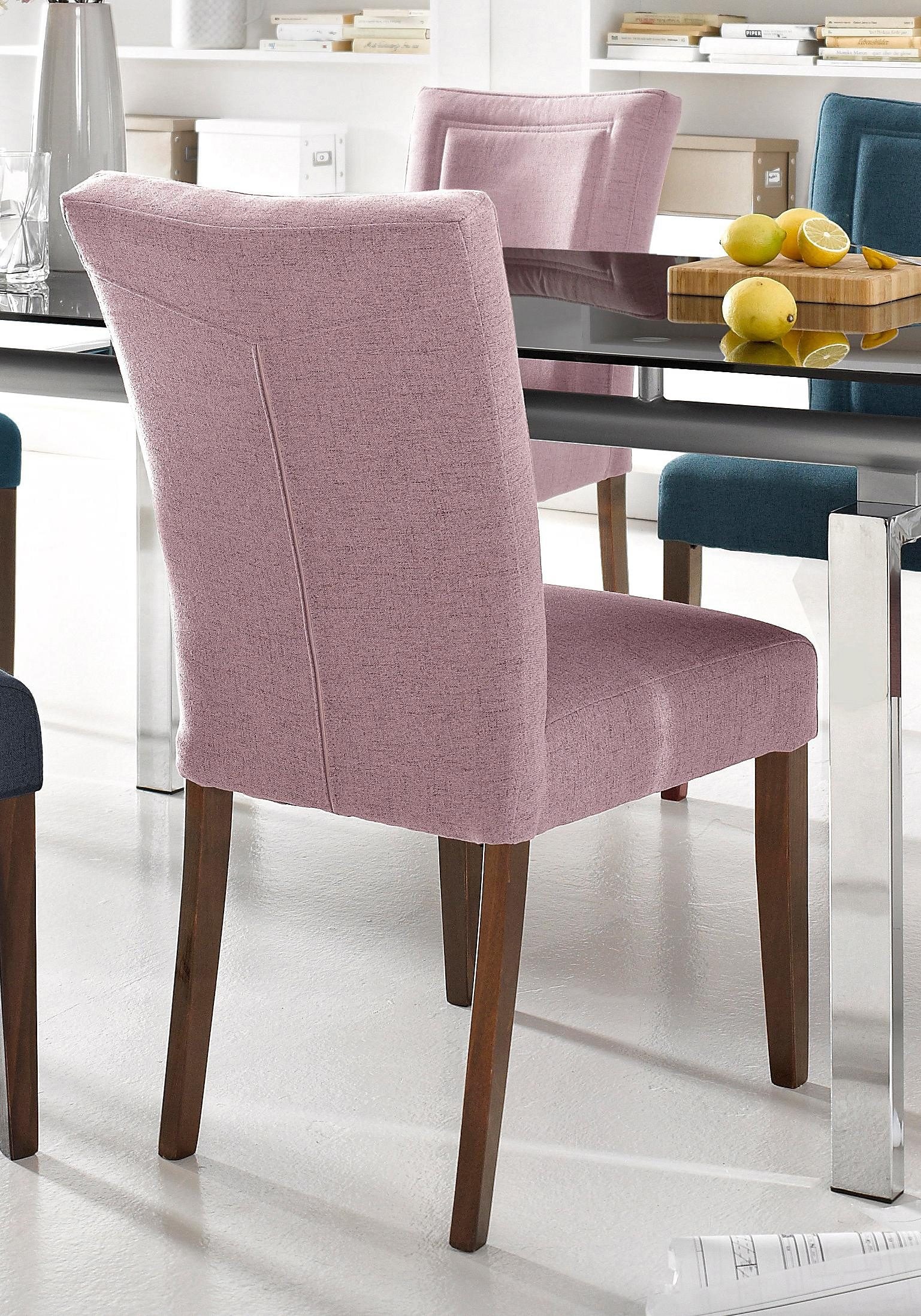 Home affaire Esszimmerstuhl »Zena«, (Set), 2 St., Microfaser, Gestell aus Massivholz, Polsterstuhl, Esszimmer, Bestseller