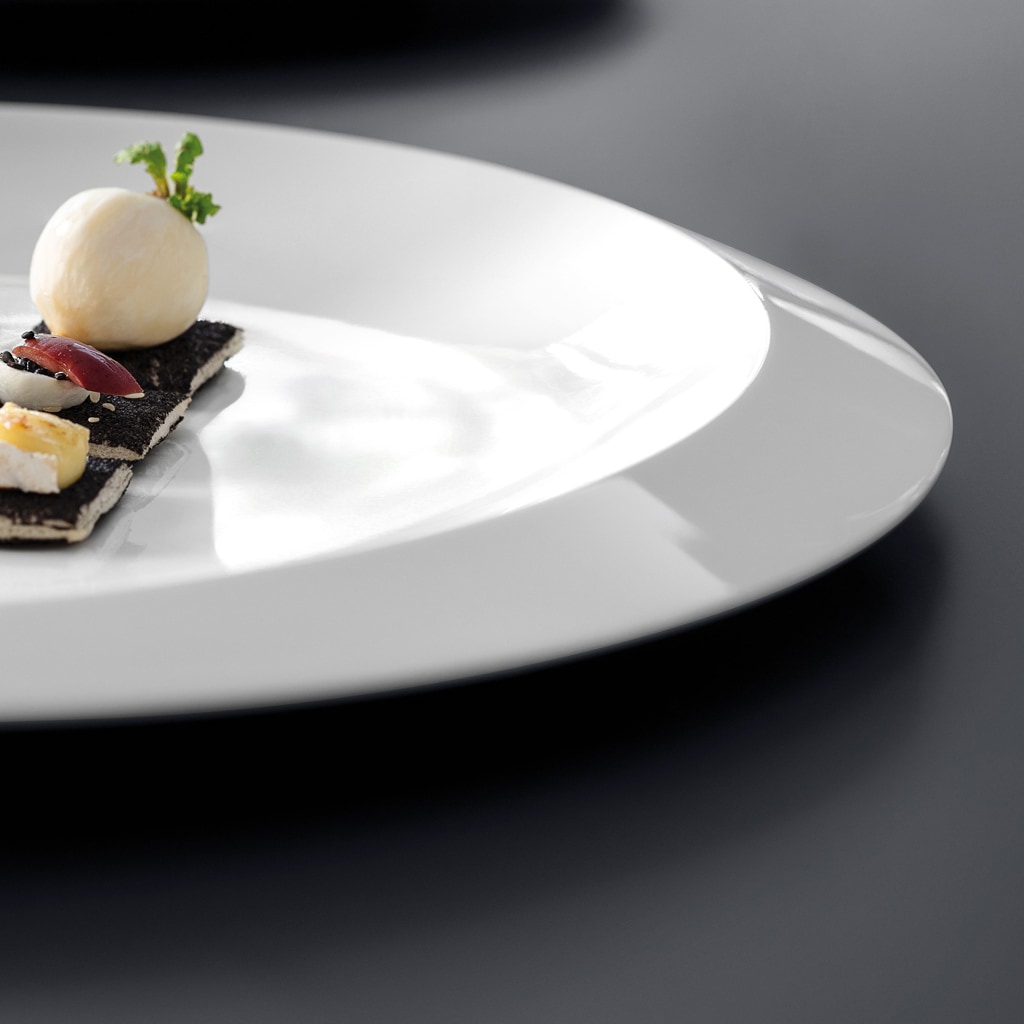 Villeroy & Boch Servierplatte »Servierplatte NewMoon ø 37 cm weiß«