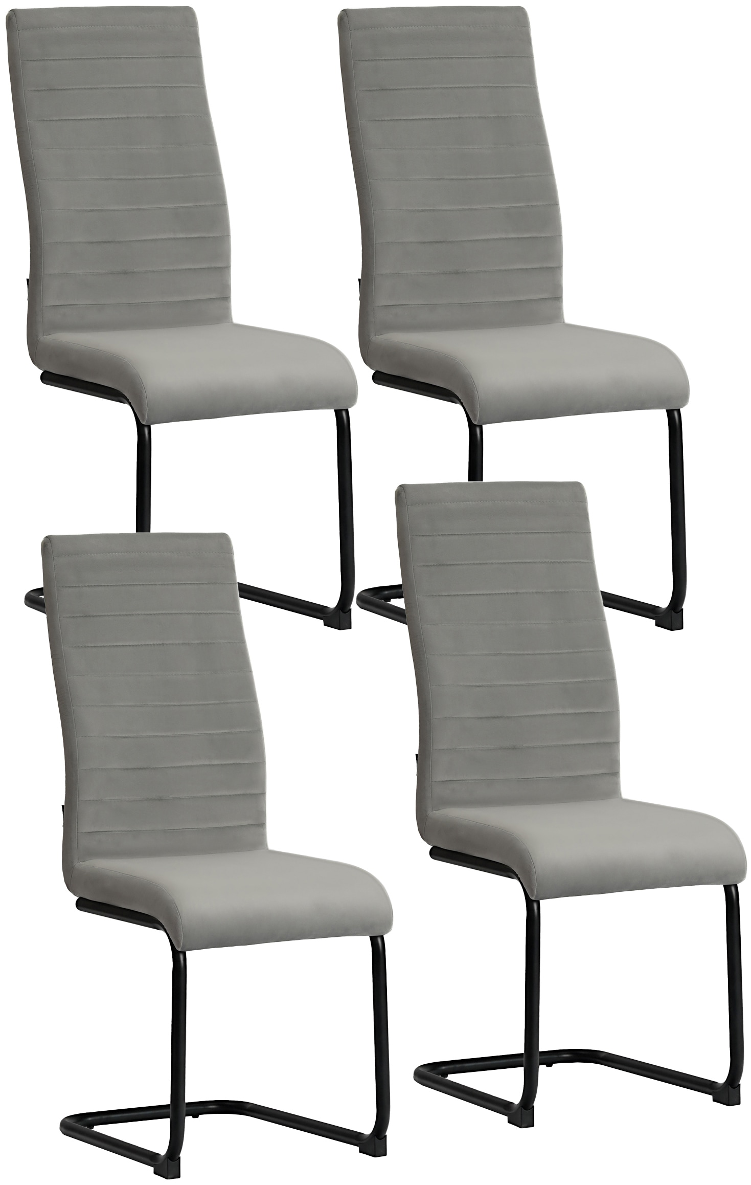 Home affaire Essgruppe »Melwine Keramiktisch Freischwinger«, (Set, 5 tlg.), Tisch ausziehbar 120-160 cm Esszimmer Tischgruppe