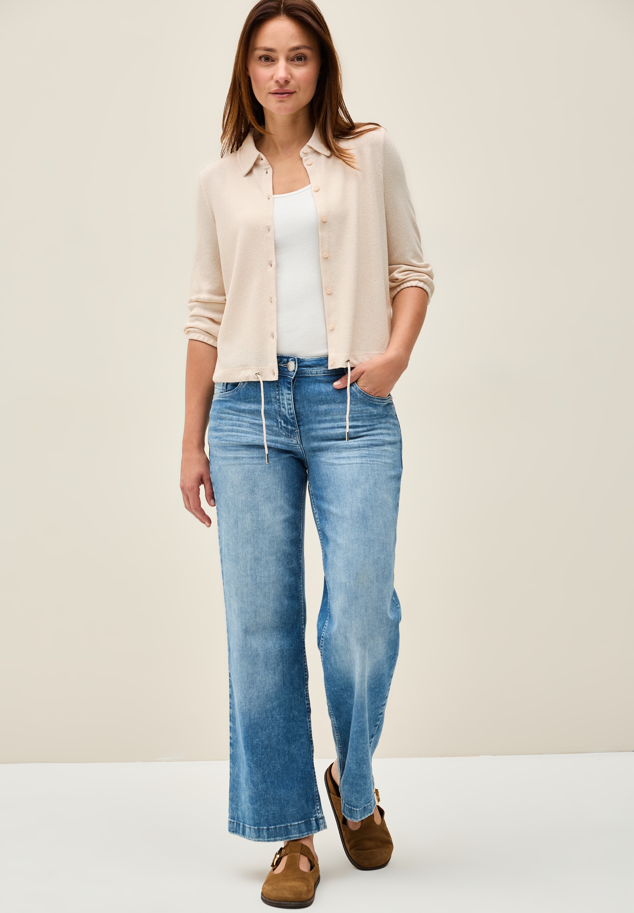 Thumbnail - Cecil Cardigan aus elastischem Materialmix