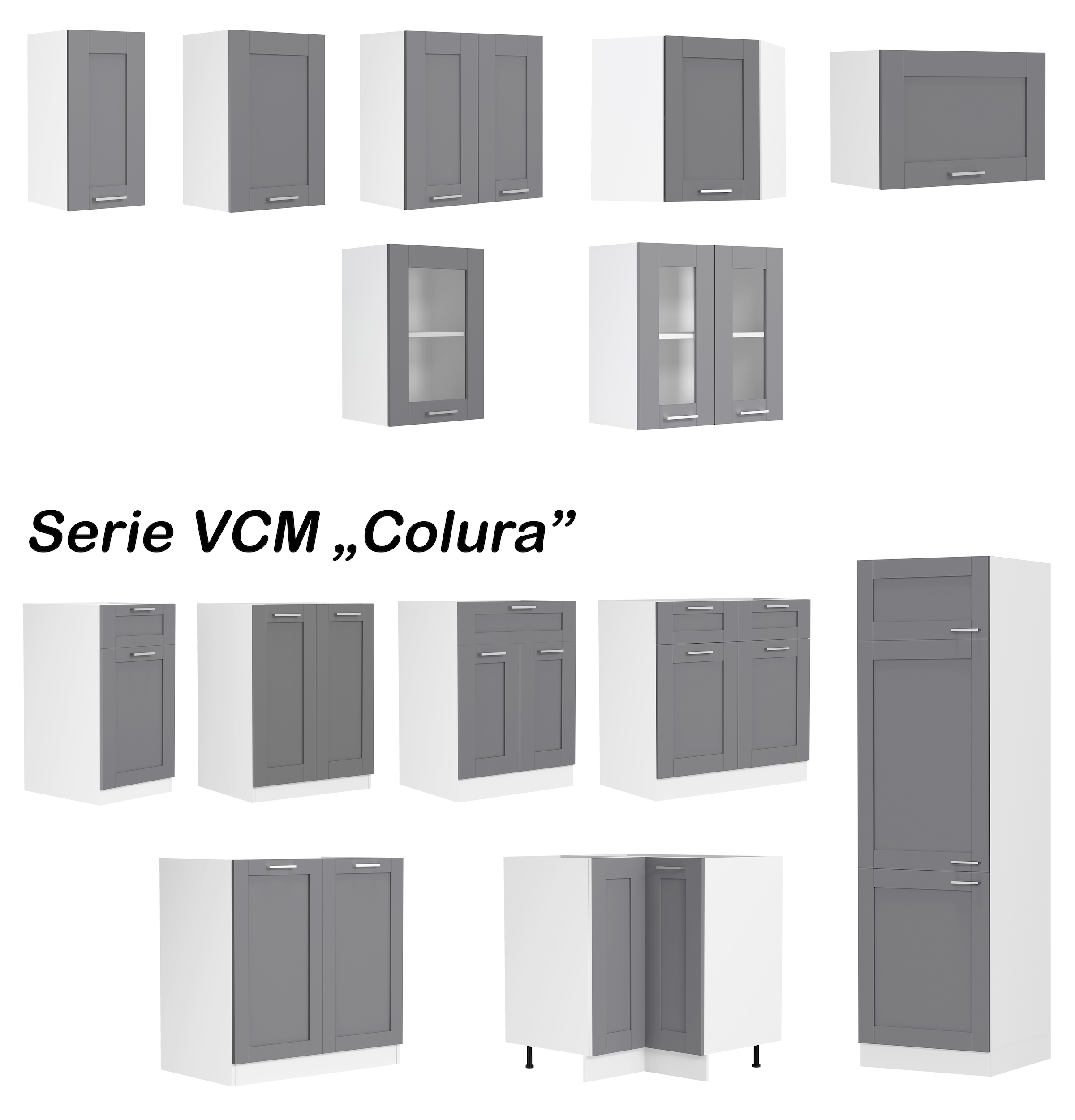 VCM Unterschrank »VCM Küchenschrank | Maße ca. H. 82 x B. 60 x. T. 46 cm | Unterschrank mit zwei Drehtüren und einer Schublade im Landhaus Stil | Küchenmöbel - Colura«, (1 St.)
