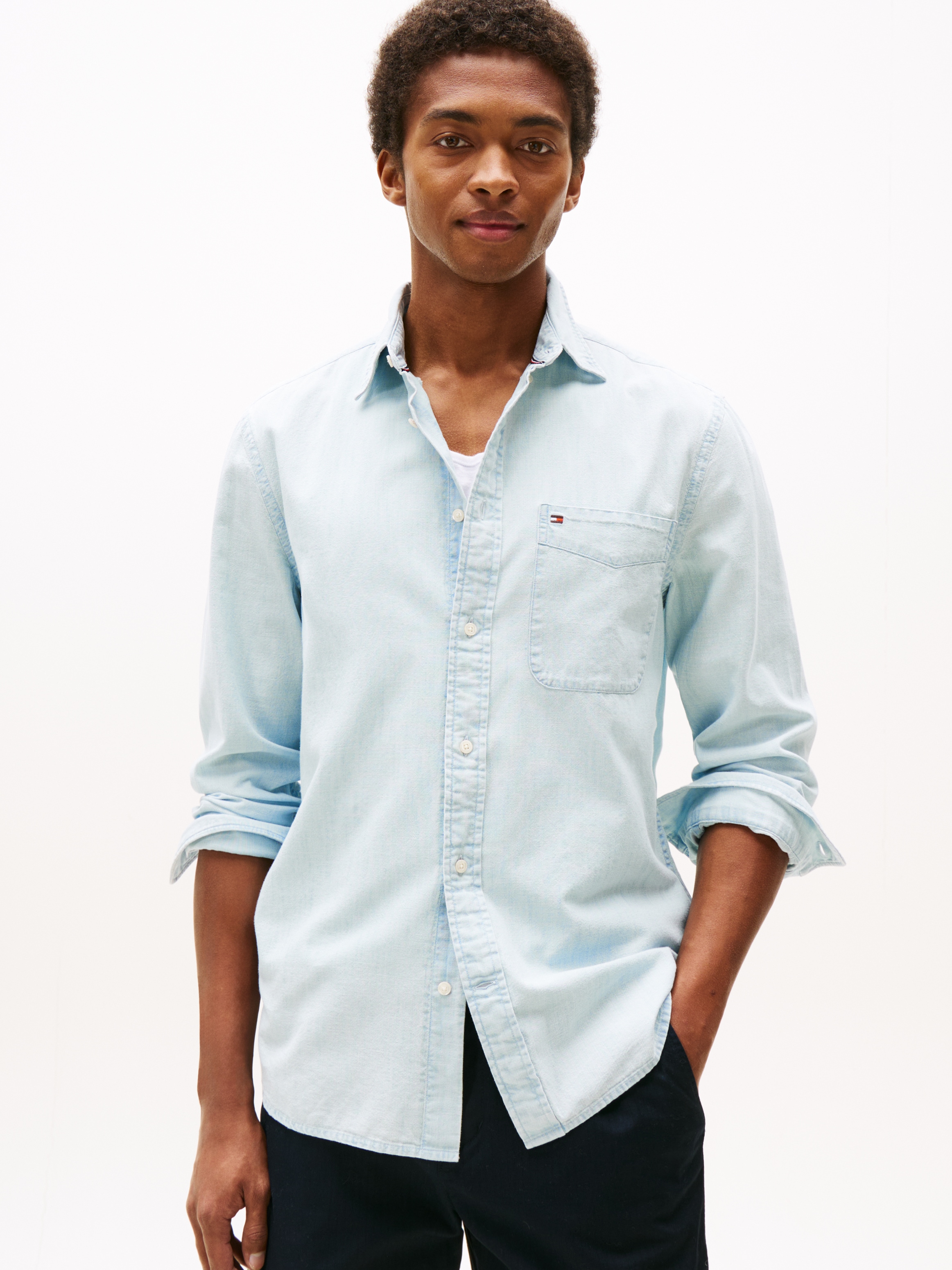 Tommy Hilfiger Langarmhemd "CHAMBRAY POCKET RF SHIRT" günstig online kaufen