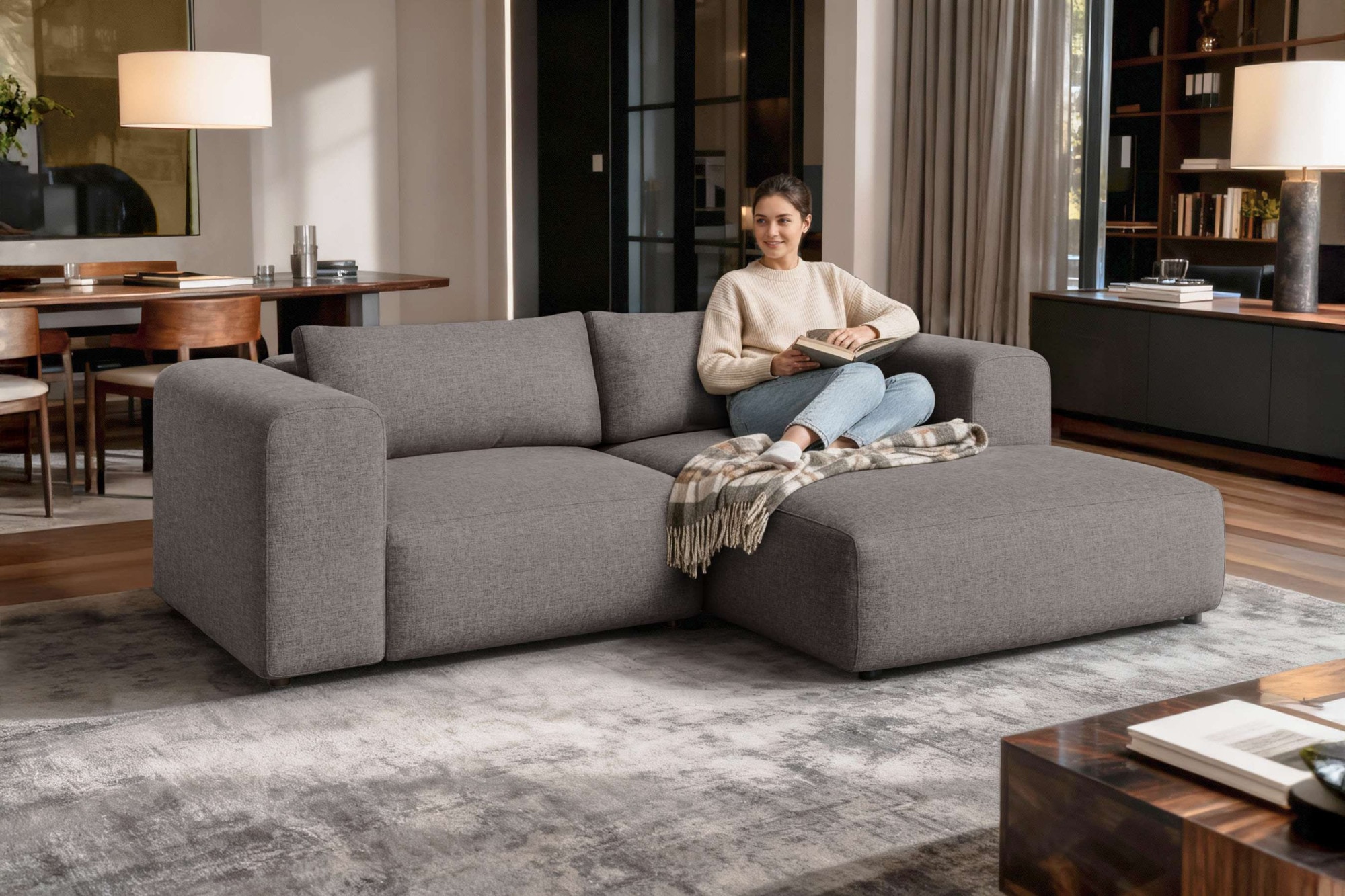 OTTO home Ecksofa "TIARRA Design-Sofa mit Ottomane recht/links bestellbar, günstig online kaufen