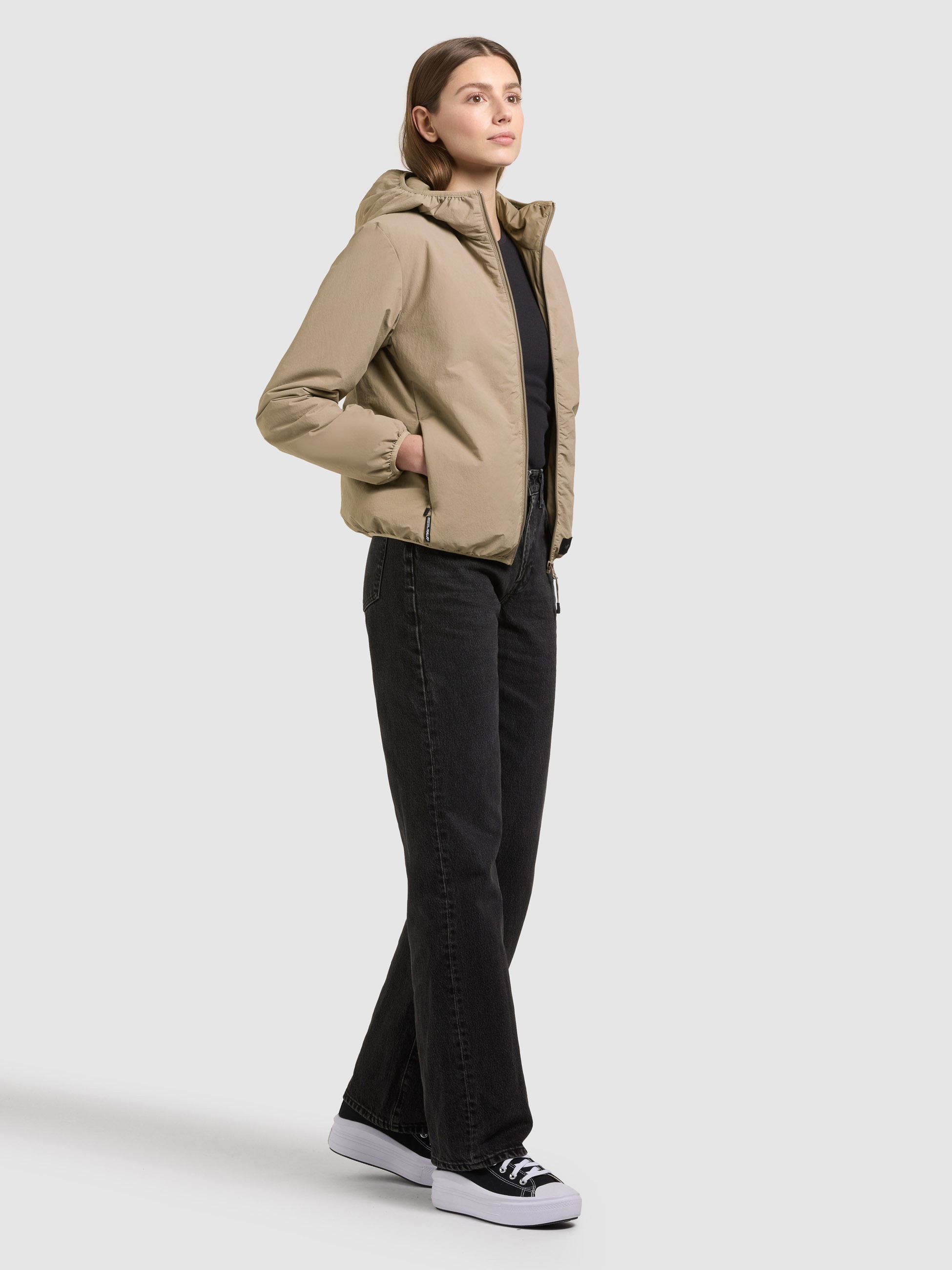 khujo SHELLY2 Women's Nylon Jacket Beige Size L 2