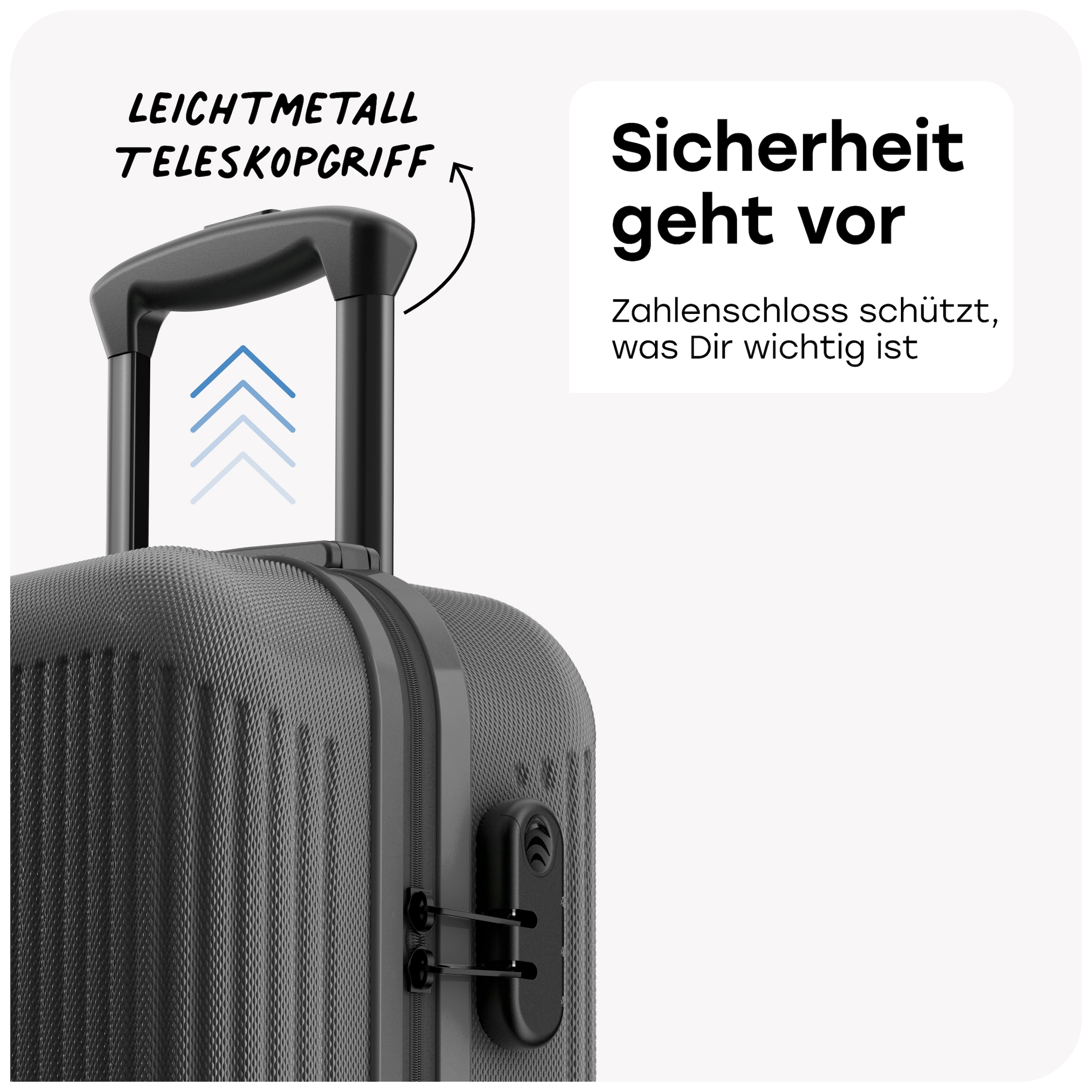 travelite Hartschalen-Trolley »BALI Reisekoffer Hartschale« 34 l 4 Rollen TSA-Schloss – robustes Reisegepäck