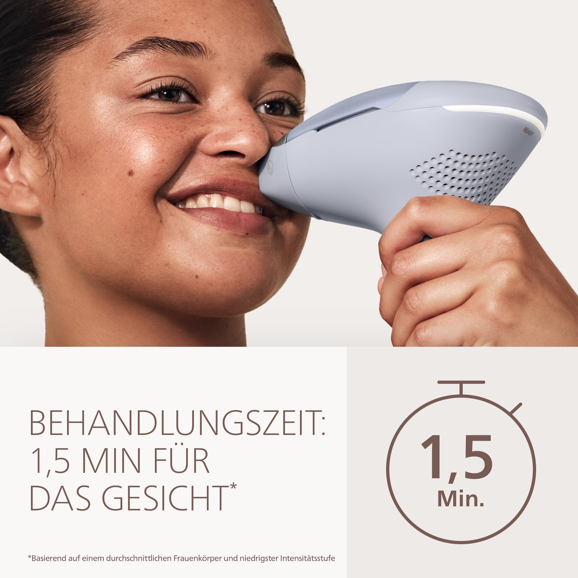 Philips IPL-Haarentferner »Philips Lumea Series 9900 Pro BRC333/00« 3 Aufsätze (Körper, Gesicht, empfindliche Bereiche), Audioführung