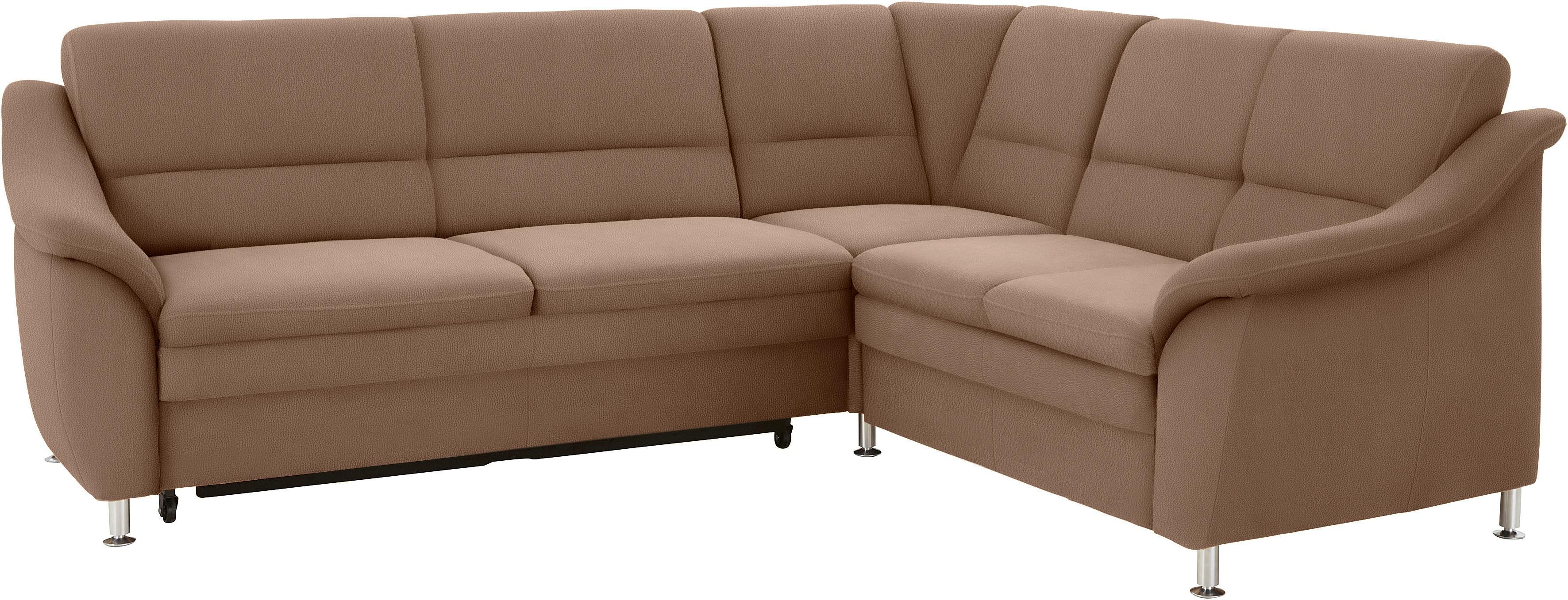 sit&more Ecksofa "Cardoso L-Form" mit Federkern, wahlweise mit Schlaffunktion und Schubkasten