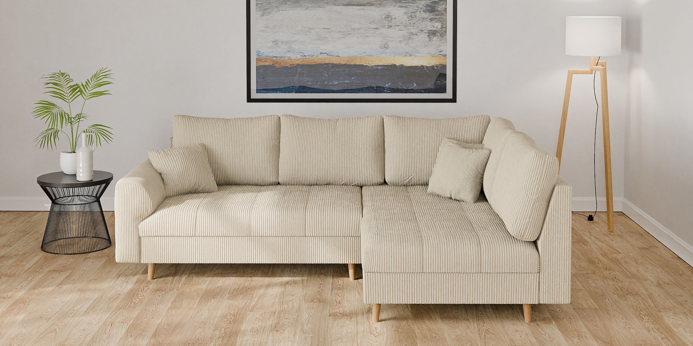 Home affaire Ecksofa "CHARRE L-Form mit Ottomane, Maße B/T/H: 231/161/81 cm günstig online kaufen