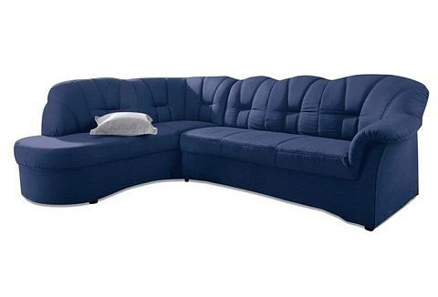 DOMO collection Ecksofa "Papenburg, zeitlose Rückensteppung, elegante Armle günstig online kaufen