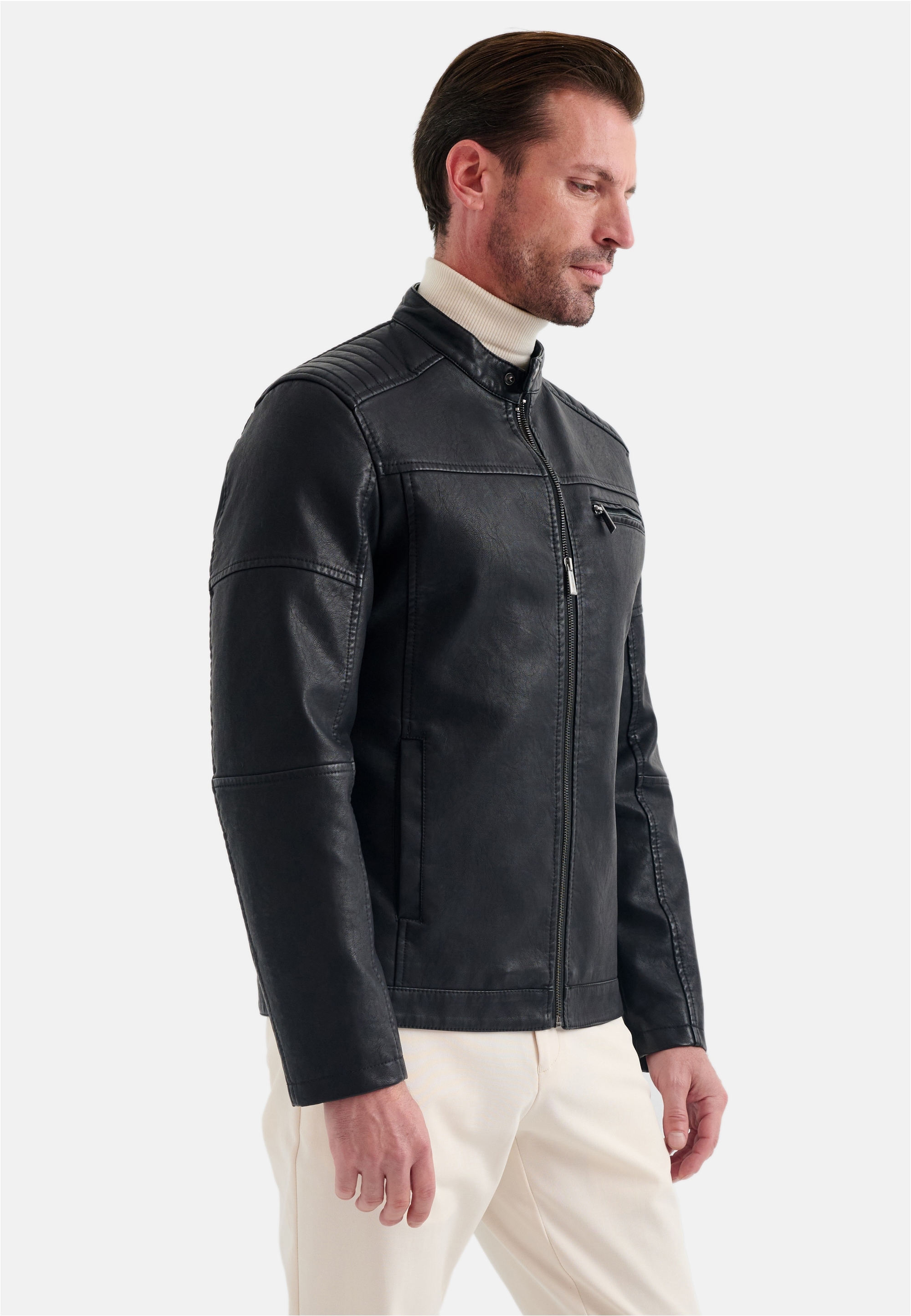 Pierre Cardin Lederjacke, aus Kunstleder