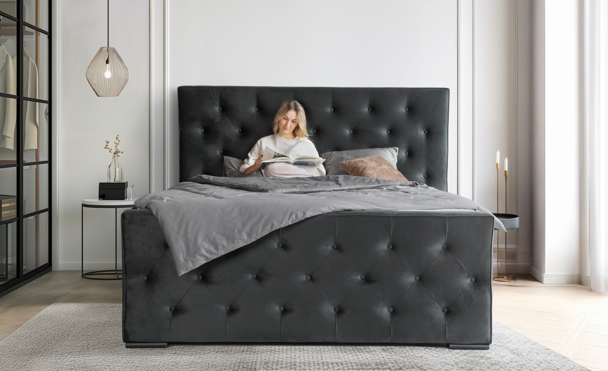 COLLECTION AB Boxspringbett "Florence erhältlich in der Breite 180cm", inkl günstig online kaufen