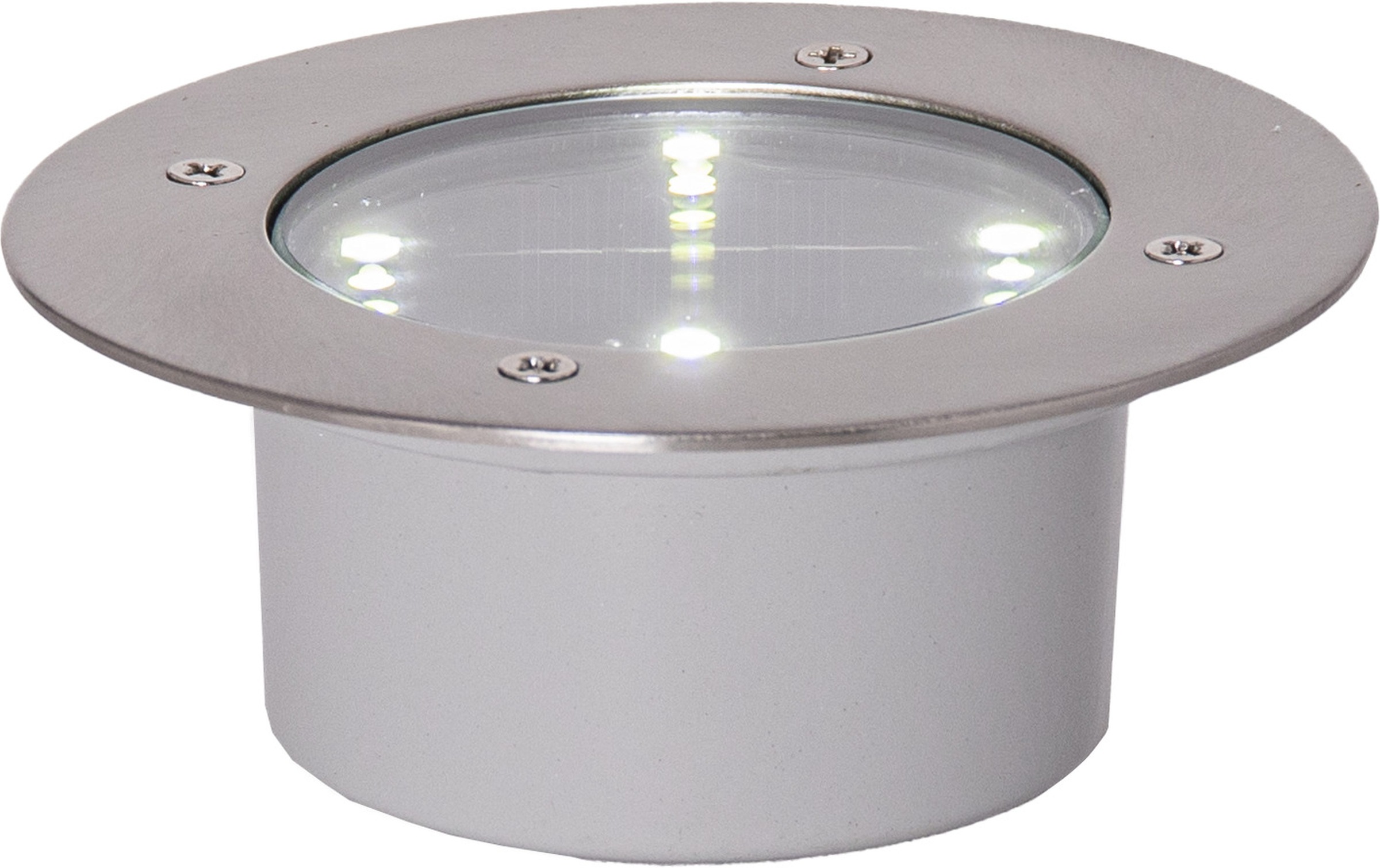 Parforce Traditional Hunting LED Solarleuchte "Solar-Spotlight Deckenleuchte" LED-Board 1 Stk. Neutralweiß flache Bauform für bodennahen Einbau, Dämmerungssensor
