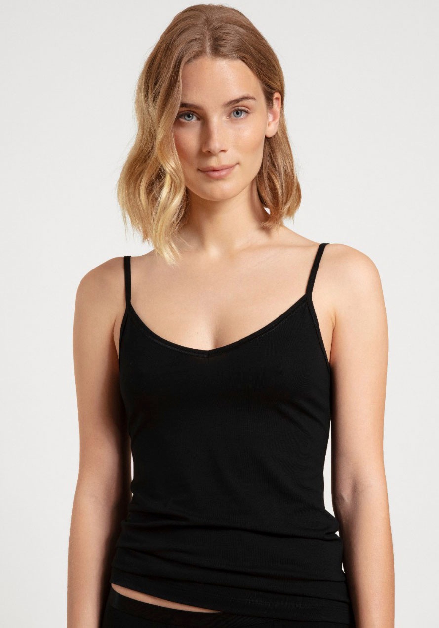 CALIDA Spaghettitop "Benefit Women", (2er Pack), V-Ausschnitt, Single Jerse günstig online kaufen