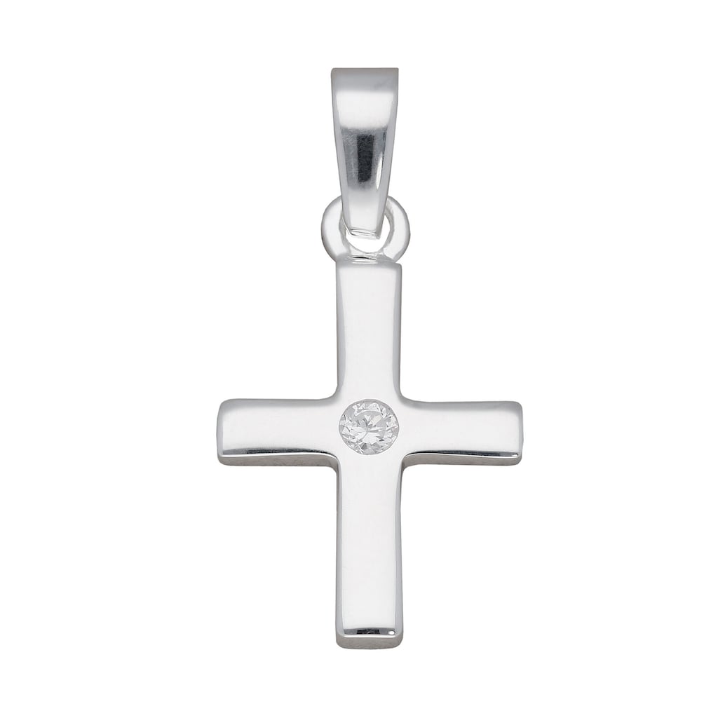 Adelia´s Kettenanhänger »925 Silber Kreuz Anhänger« mit Zirkonia  Silberschmuck für Damen & Herren