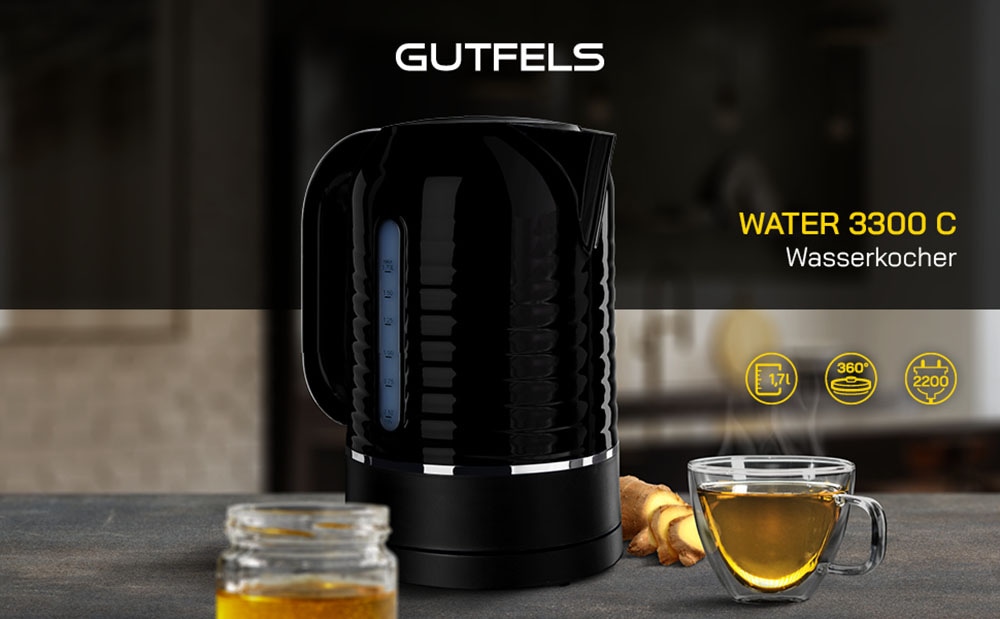 Gutfels Wasserkocher »WATER 3300 C«, 1,7 l, 2000 W, 1,7 L, 2200 Watt