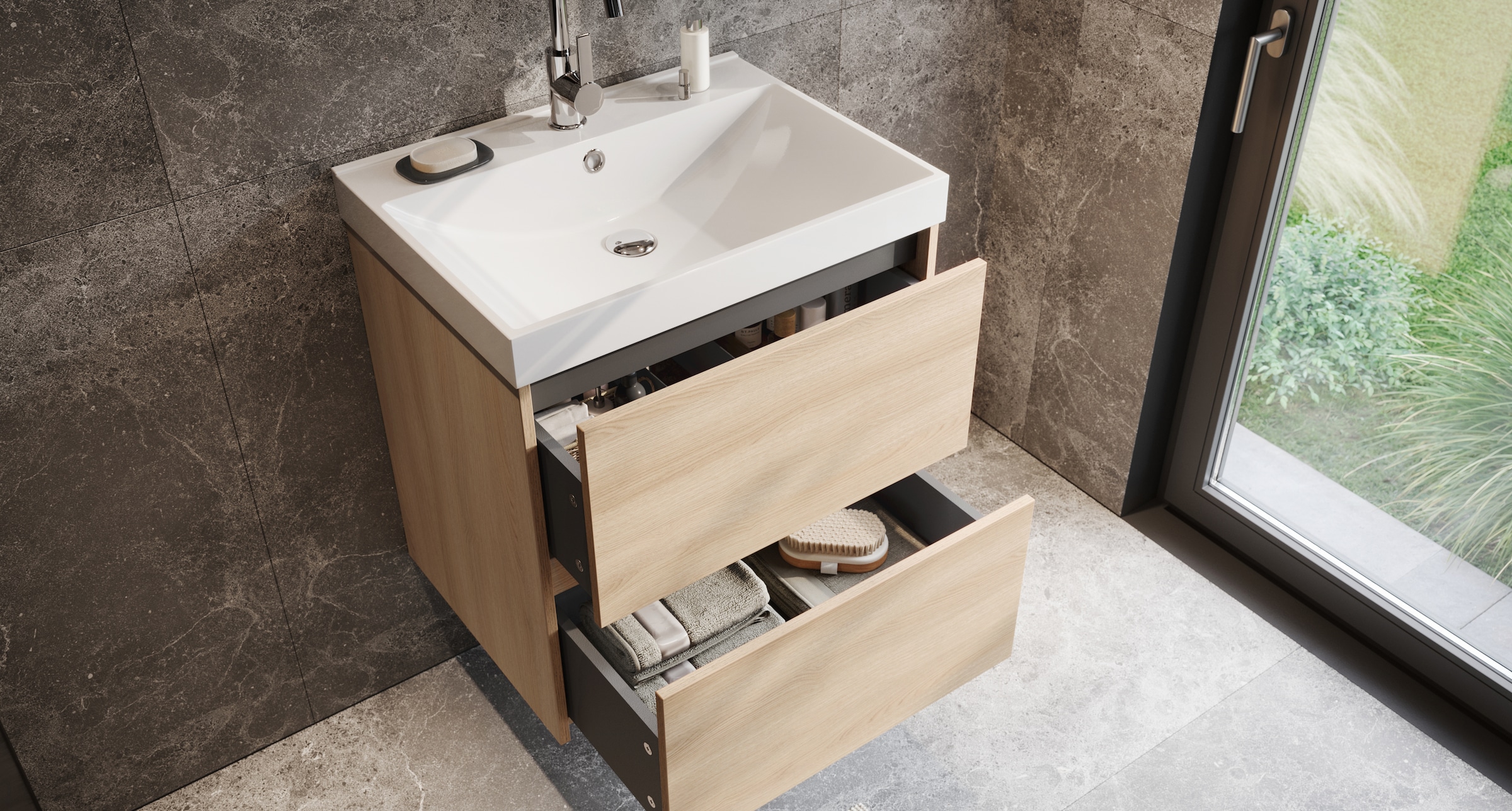 GERMANIA Waschtisch »Bisbee« 2 Stk. tlg. Waschtisch-Unterschrank