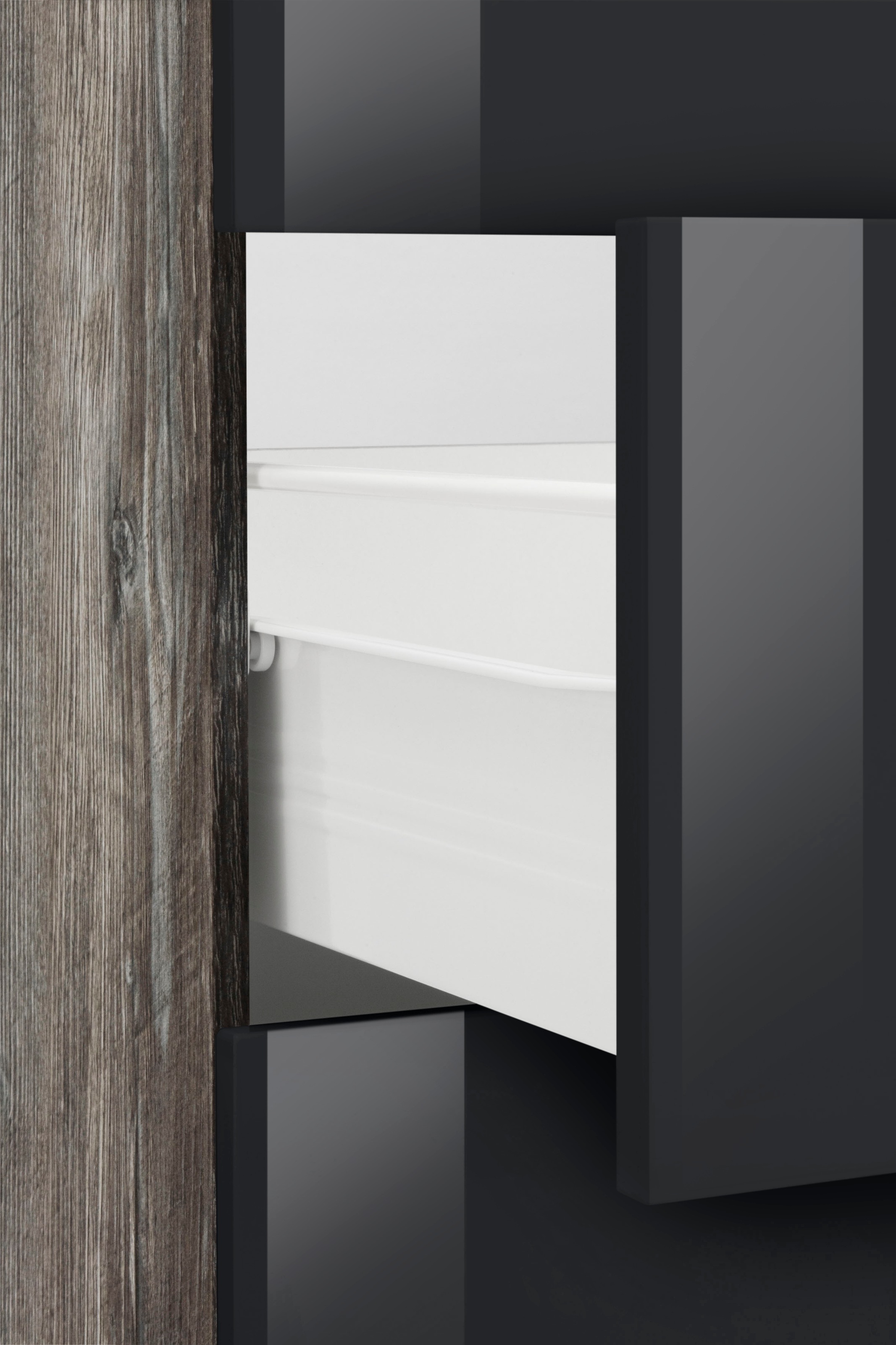 KOCHSTATION Küchenzeile »KS-Brindisi Breite 280 cm«, wahlweise mit E-Geräten und Induktion, mit MDF-Fronten und Regal