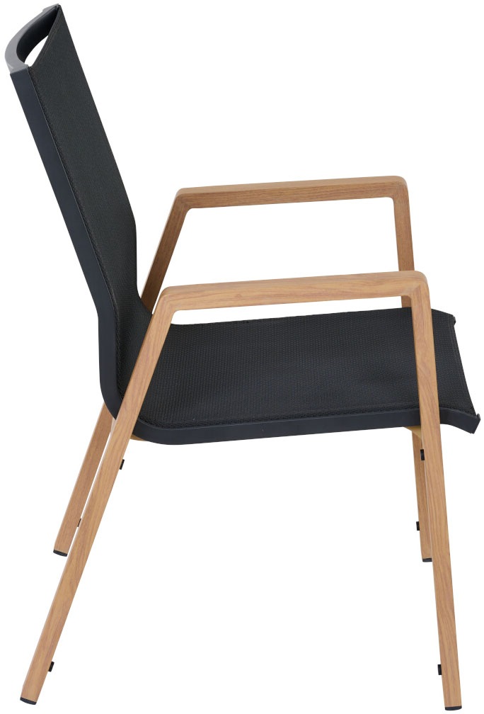 Siena Garden Gartensessel »CATANIA Stapelsessel« Aluminiumgestell in teaklook, Ranotex® Bezug