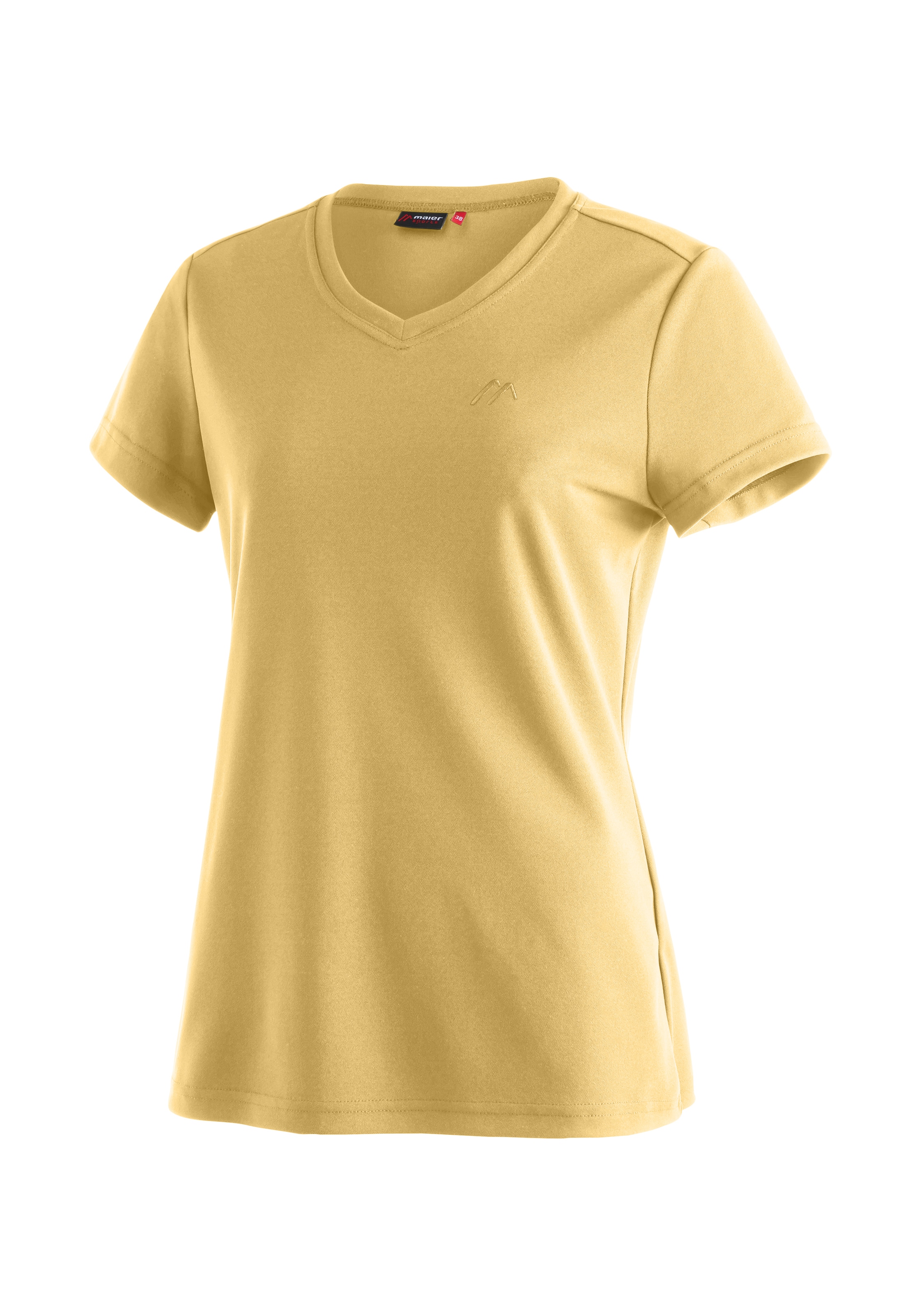 Maier Sports T-Shirt "Trudy" Damen Kurzarmshirt, leichtes Sommer Funktionsshirt, V-Ausschnitt