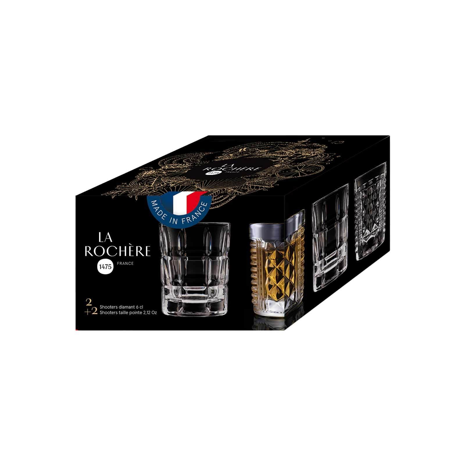 La Rochère France Schnapsglas »Schnapsgläser Shooters 60 ml 4er Set transparent«