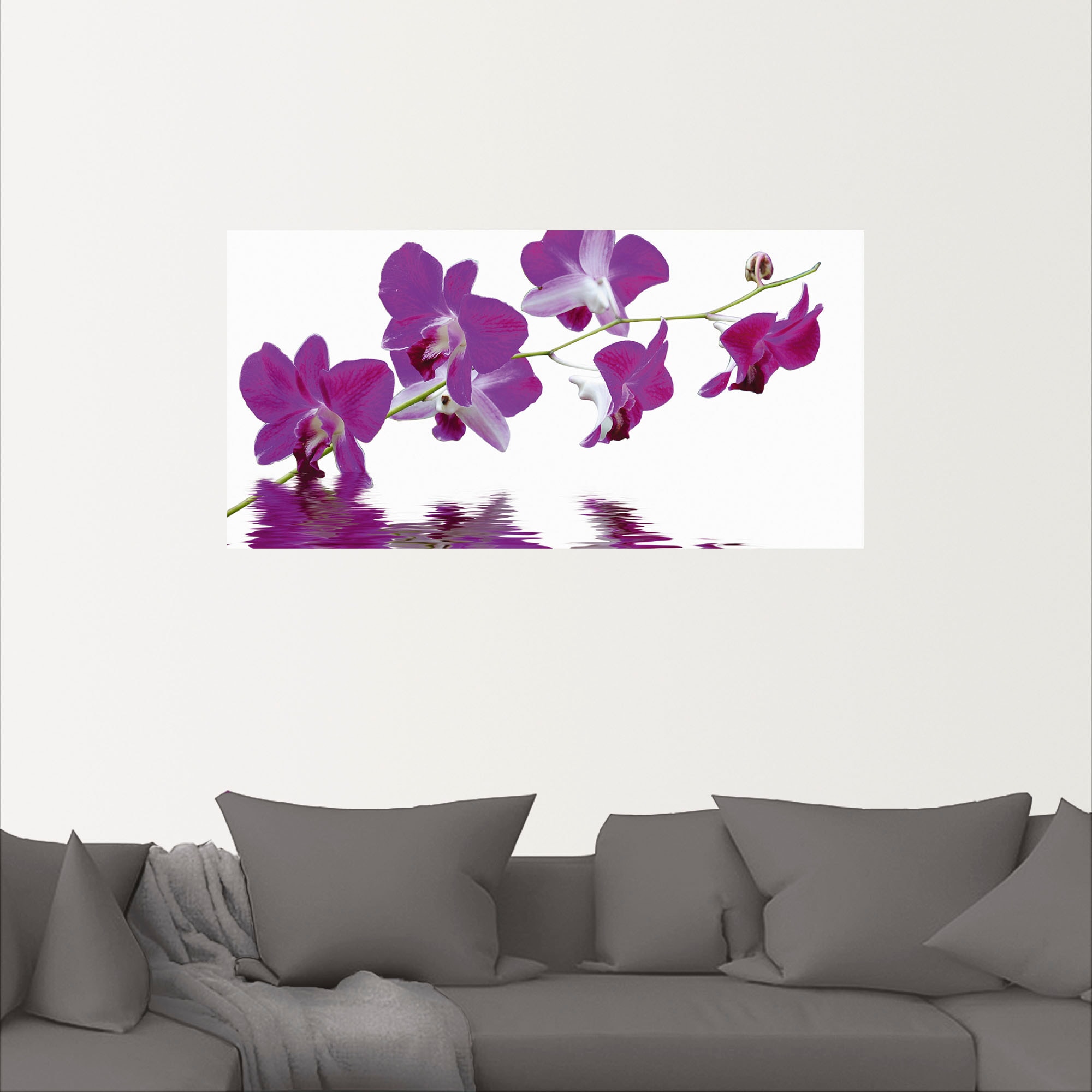Artland Leinwandbild »Violette Orchideen«, Blumen, (1 St.), auf Keilrahmen gespannt