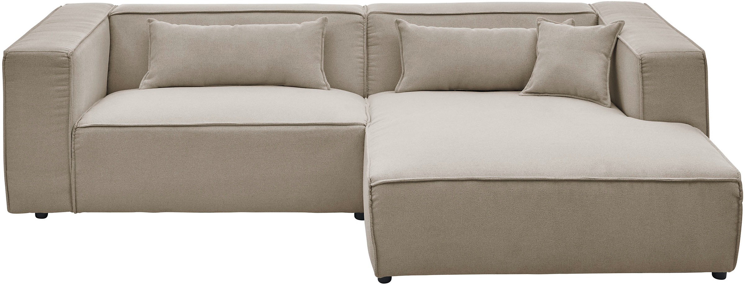 LeGer Home by Lena Gercke Ecksofa "PIARA mit Kedernaht, Cord, Leinenoptik o günstig online kaufen