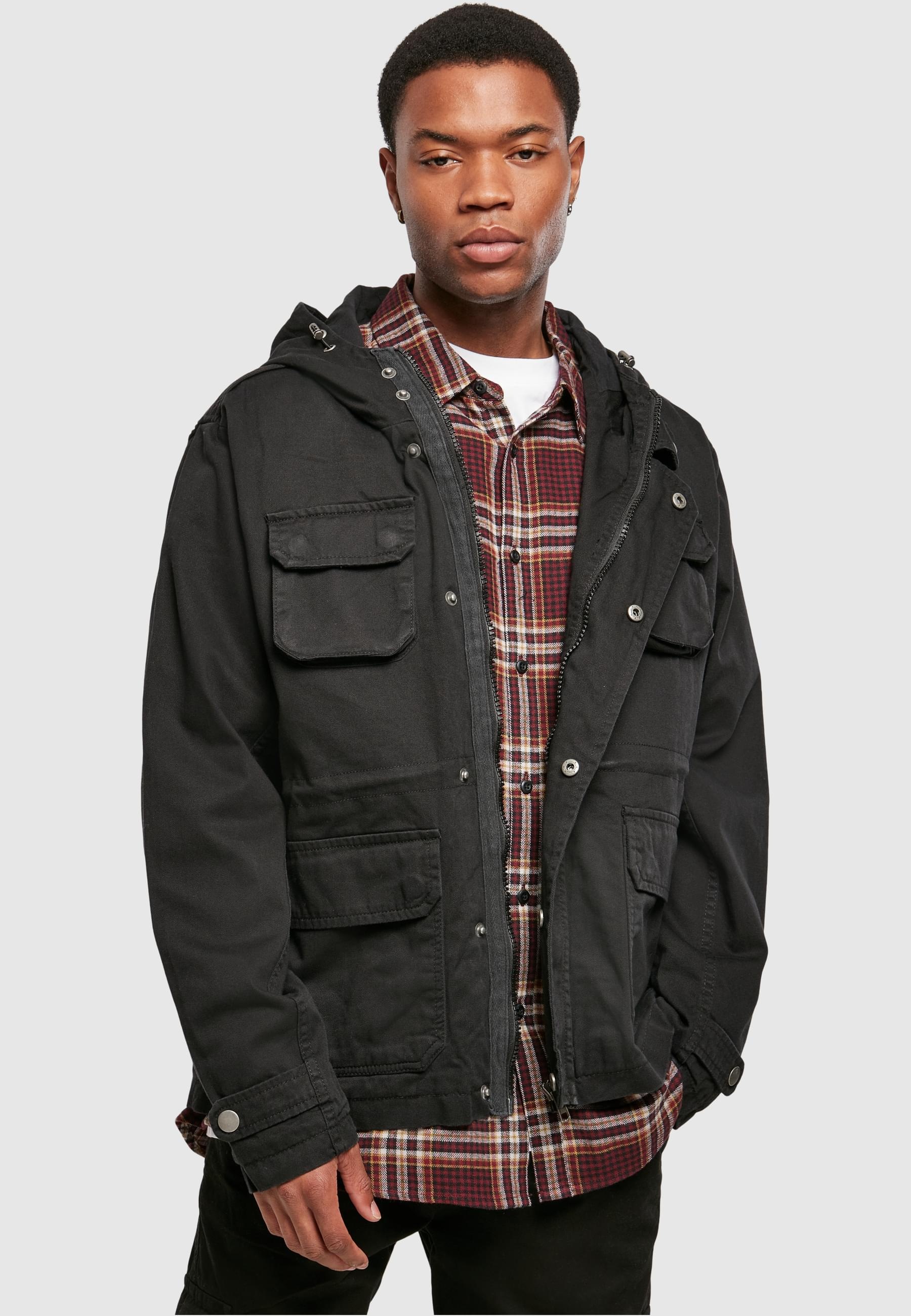 URBAN CLASSICS Allwetterjacke »Urban Classics Herren Cotton Field Jacket«, (1 St.), mit Kapuze