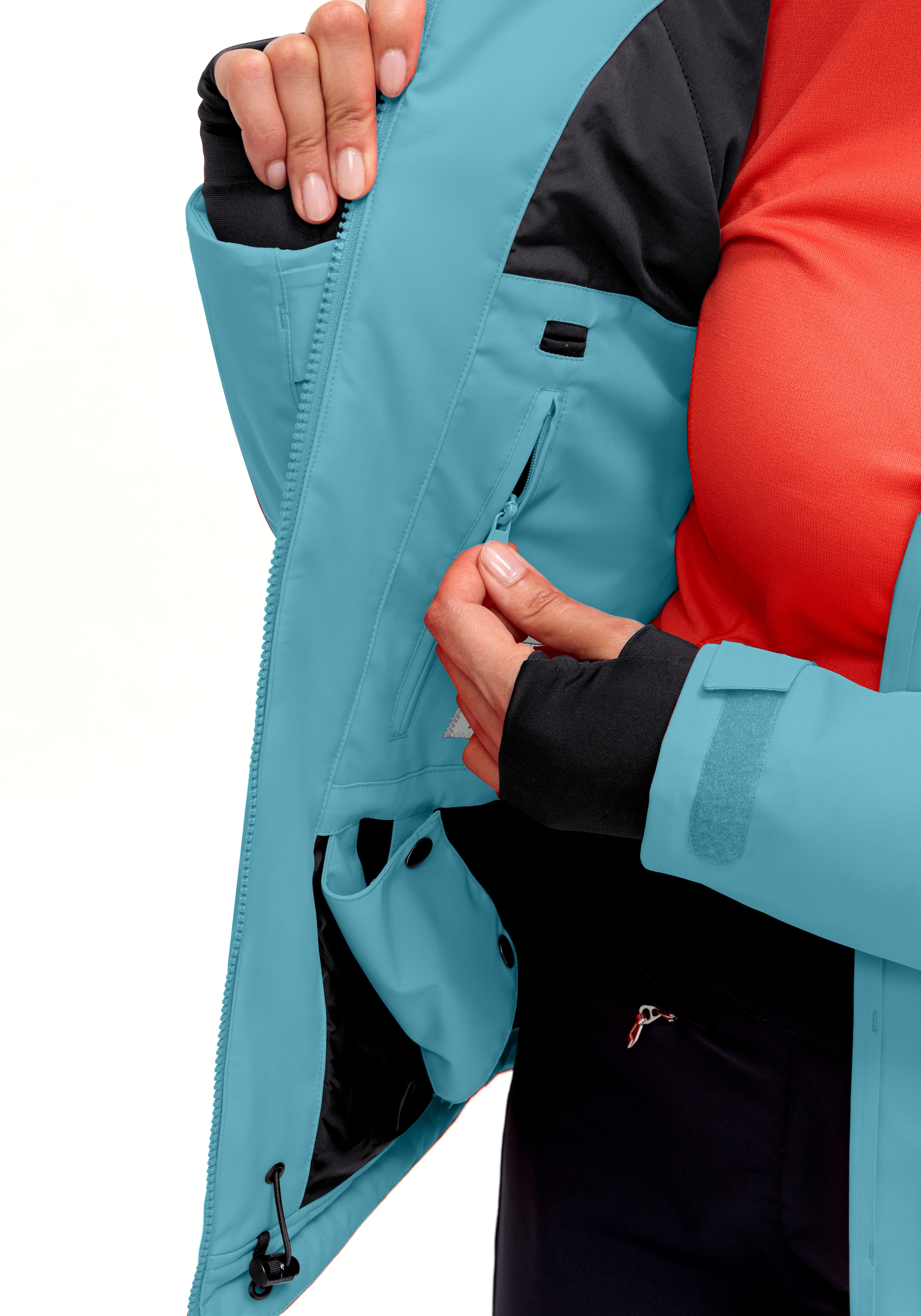 Maier Sports Skijacke »Straja«, Damen Winterjacke, wind/wasserdicht, 3 RV-Taschen und Kapuze