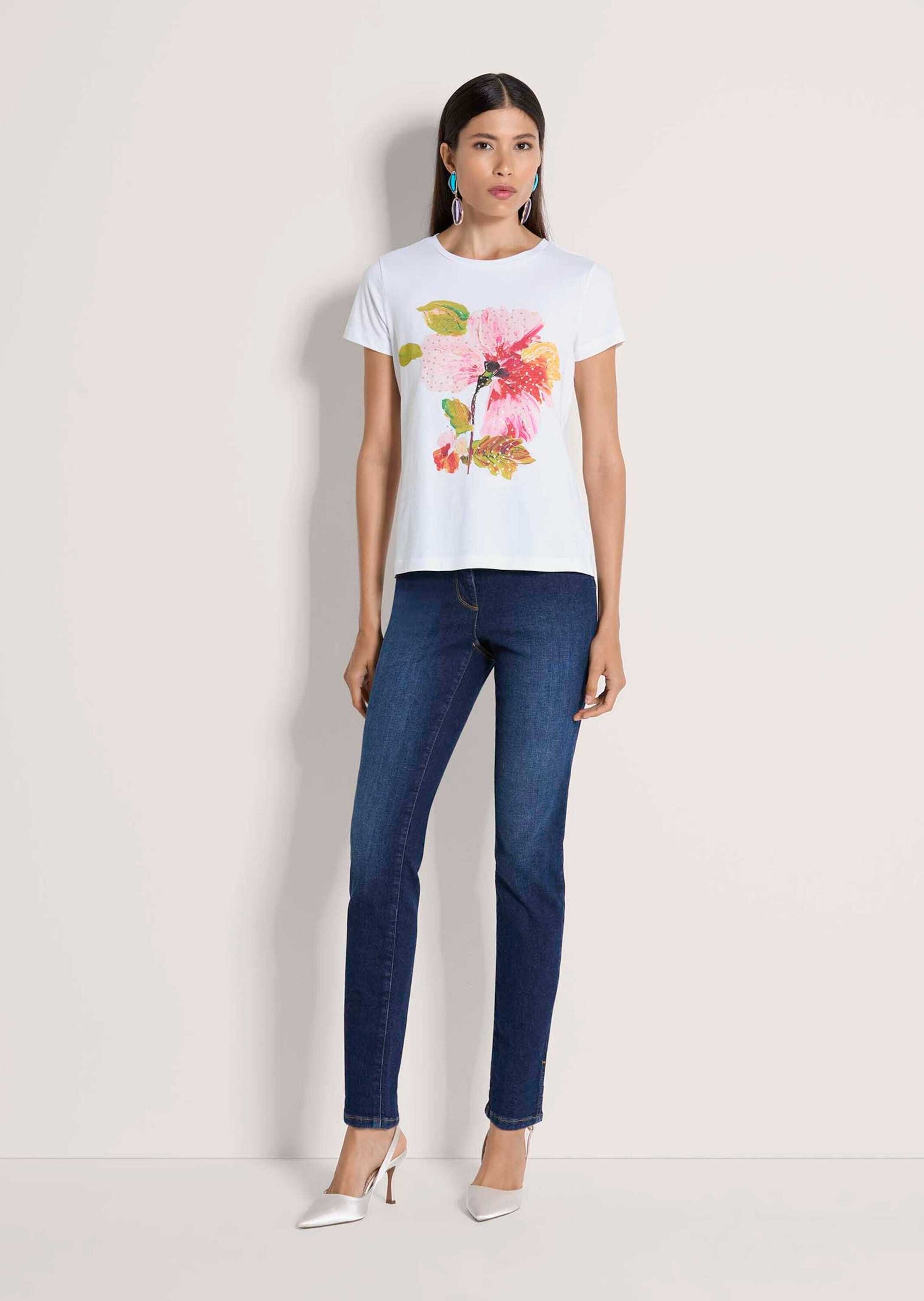 MADELEINE Print-Shirt "Shirt Florales Print-Shirt mit Pailletten, Kurzarm" günstig online kaufen