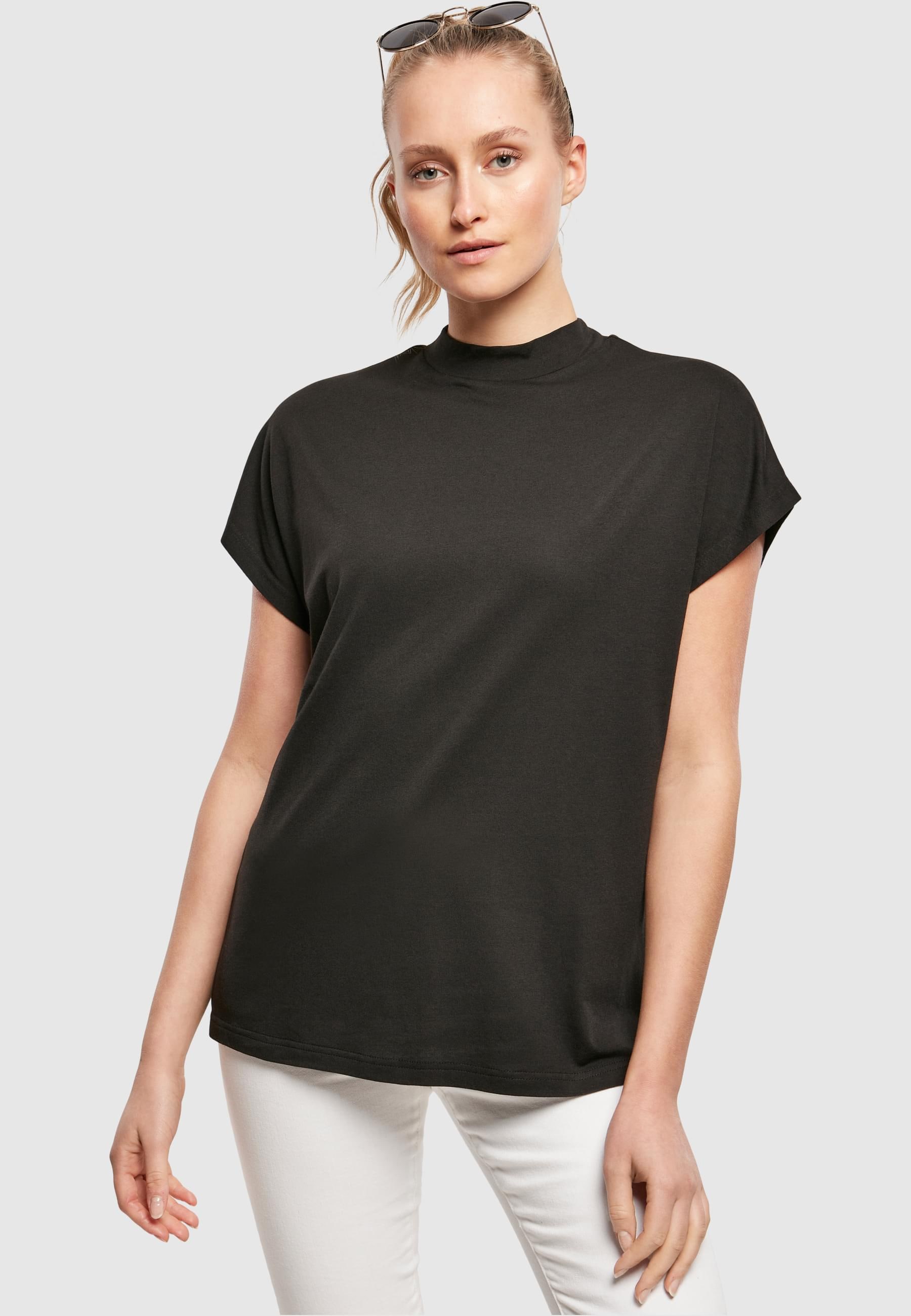 URBAN CLASSICS Kurzarmshirt »Urban Classics Damen Ladies Oversized Cut On Sleeve Viscose Tee«, (1 tlg.)