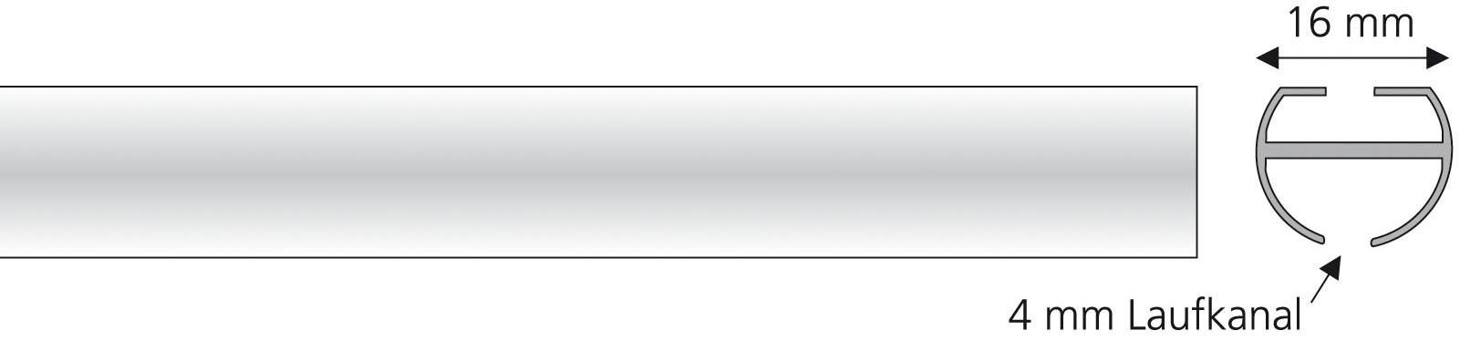 Liedeco Innenlaufprofil, (1 St.), 1-läufig im Fixmaß Ø 16 mm