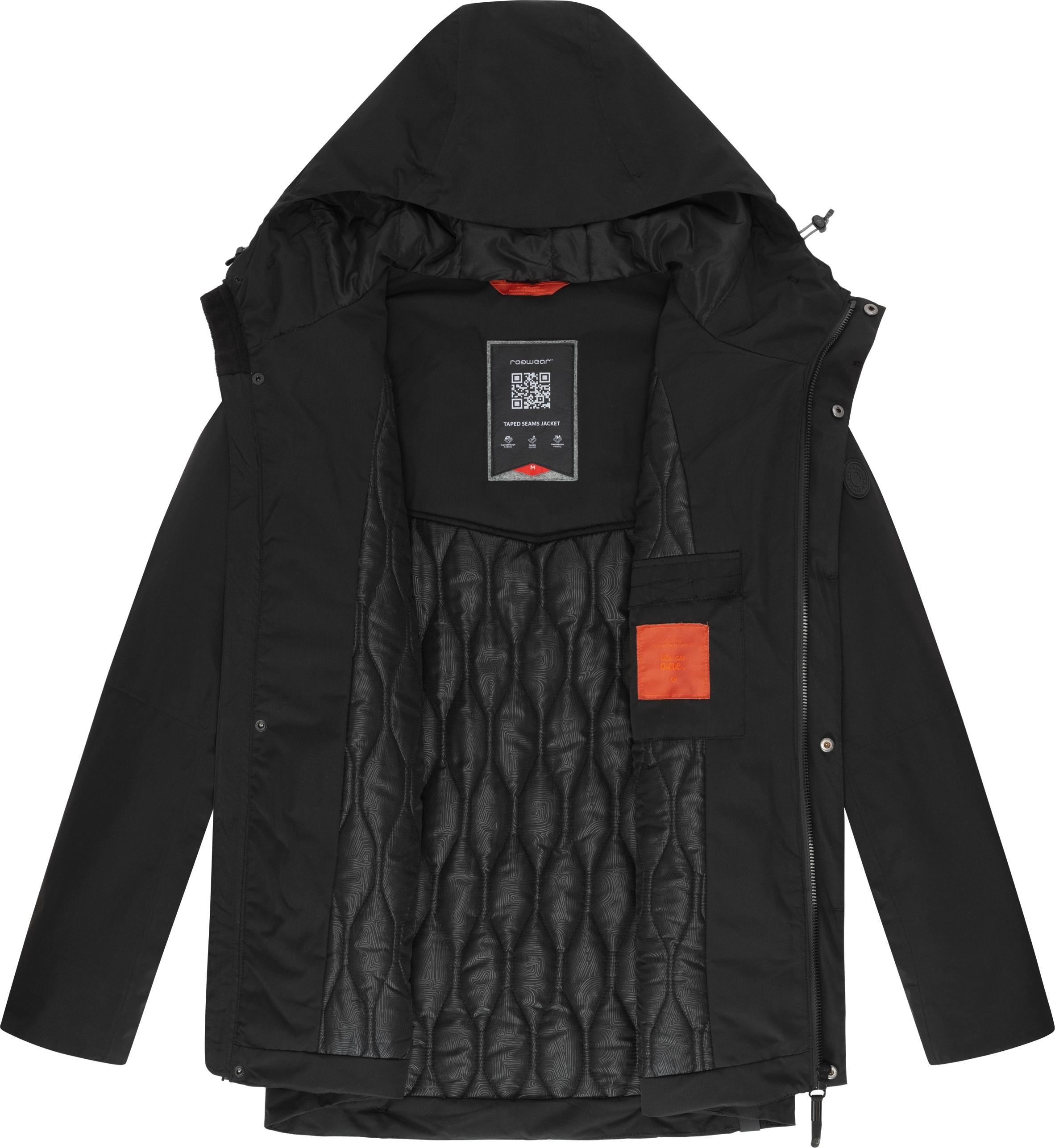 Ragwear Winterjacke »Hatar«, mit Kapuze, Wasserdichte Herren Outdoorjacke mit großer Kapuze