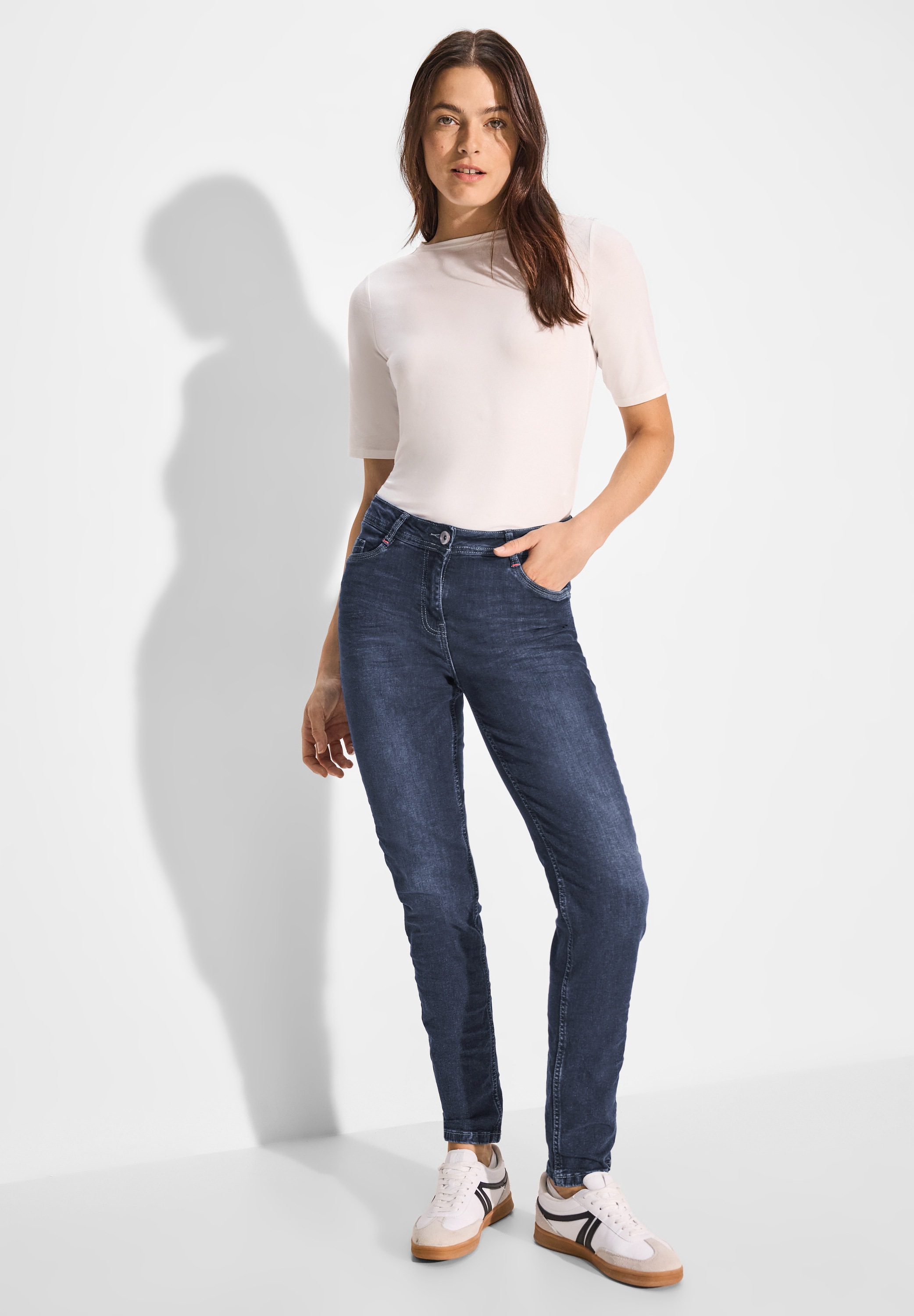 Cecil Slim-fit-Jeans, High Waist